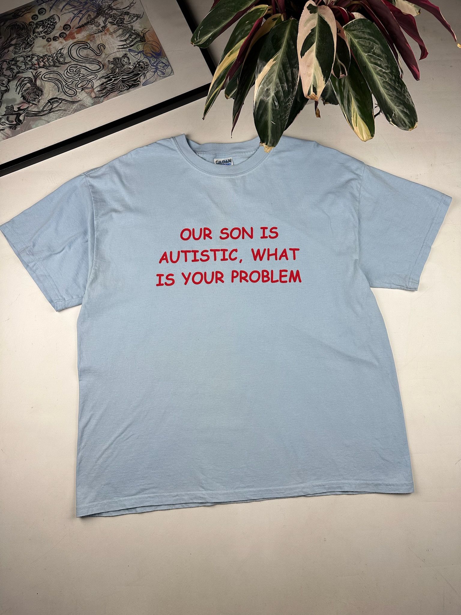 Vintage AUTISM HUMOR CRAZY T-SHIRT Y2K Size US XL / EU 56 / 4 - 1 Thumbnail