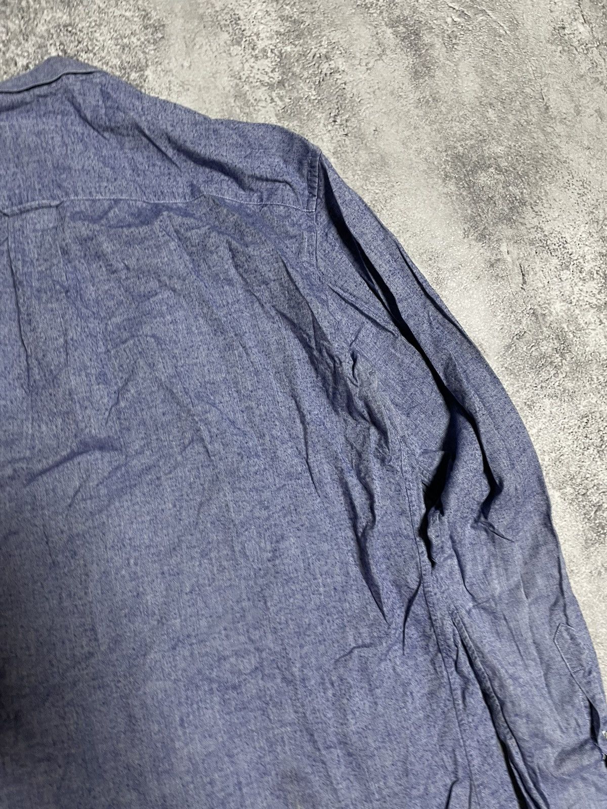 Maison Kitsune Maison Kitsune Striped Logo Button Up Shirt Size US M / EU 48-50 / 2 - 14 Thumbnail