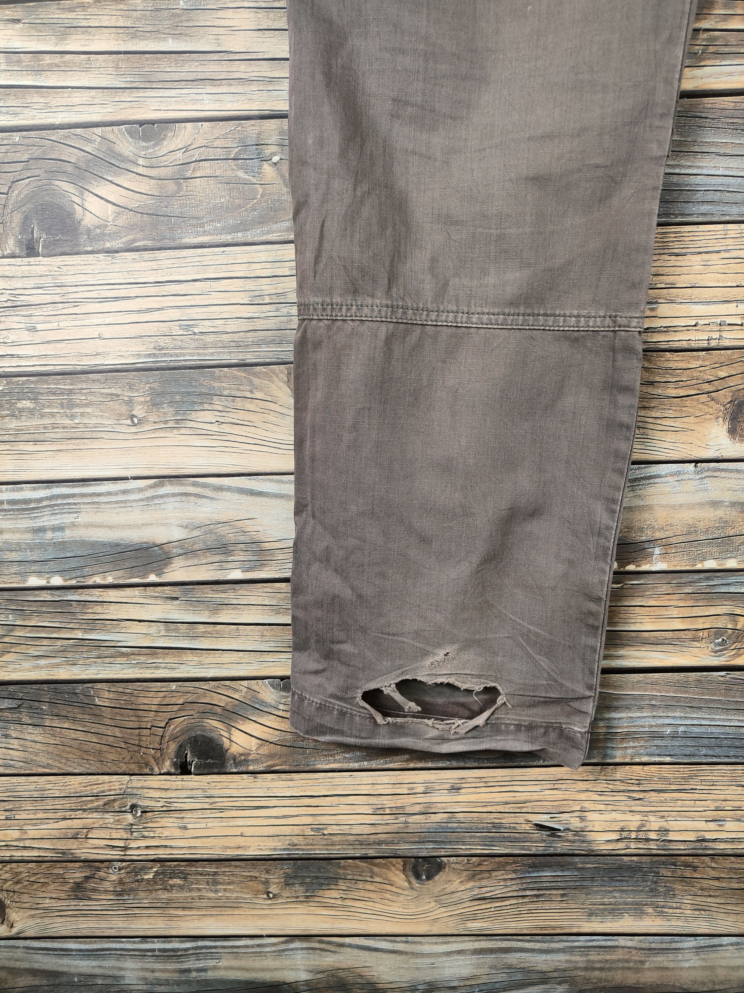 Japanese Brand DL Japan Brown Faded Multipocket Cargo Pants #46-404 Size US 31 - 9 Thumbnail