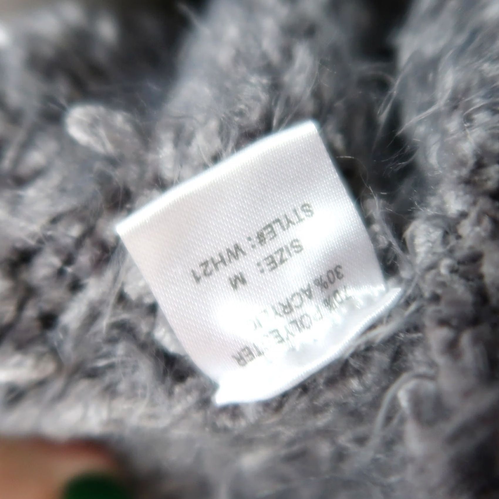 Vintage Grey chenille knit fuzzy textured cropped cardigan sweater M Size M / US 6-8 / IT 42-44 - 6 Thumbnail