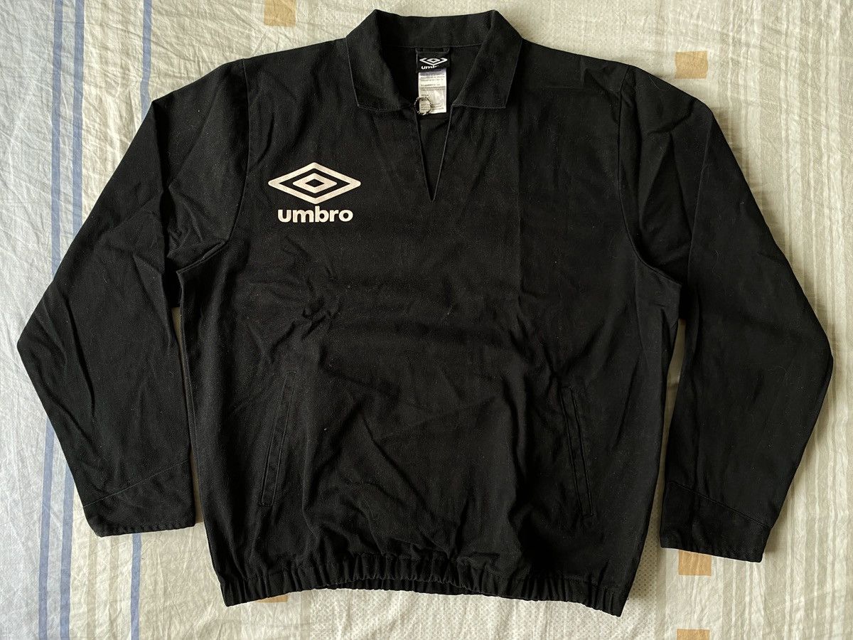 Umbro Vintage Umbro Black Pullover Sweatshirt Quarter Zip Jacket Size US M / EU 48-50 / 2 - 1 Thumbnail