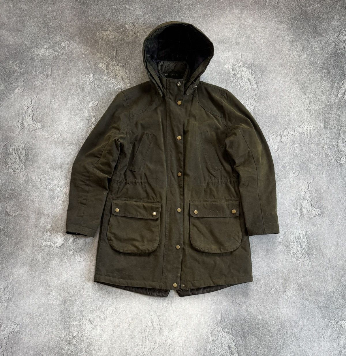 Barbour Barbour UK14/US10/EUR40 thrunton wax jacket waxed coat parka Size L / US 10 / IT 46 - 12 Thumbnail