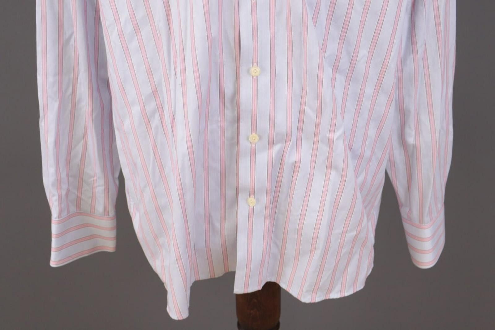 Eton Eton Wrinklefree Cotton Blue Stripe Shirt Size 45 / 17 3/4 Size US M / EU 48-50 / 2 - 2 Thumbnail
