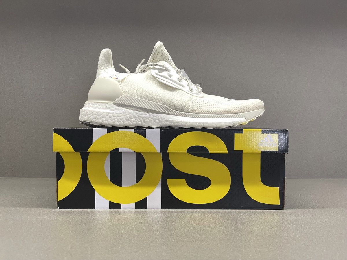 Adidas × Pharrell Adidas Solar Hu Pharrell Greyscale Pack Off White Size US 10 / EU 43 - 3 Thumbnail