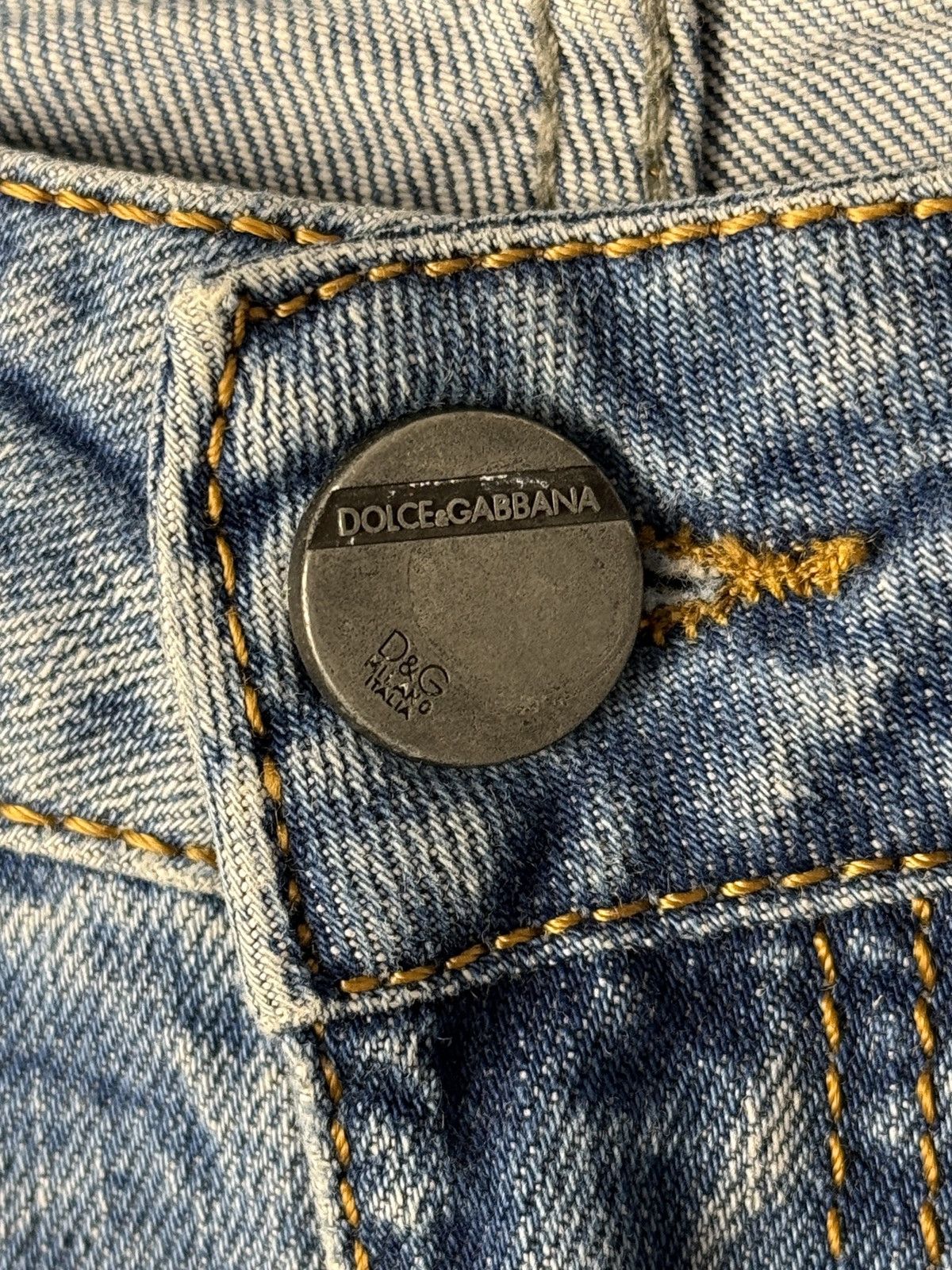 Dolce & Gabbana 2000s Dolce Gabbana Washed Jeans Arhive Y2K Size US 34 / EU 50 - 4 Thumbnail