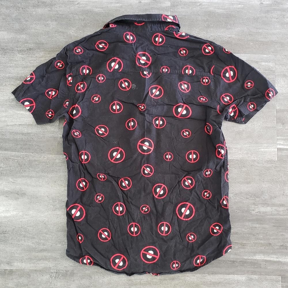 Marvel Comics Black Marvel Deadpool Icon Button Down Size US S / EU 44-46 / 1 - 2 Thumbnail