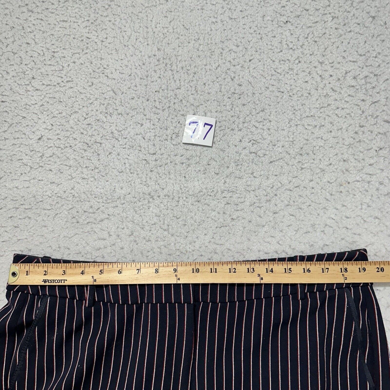 Other Lane Bryant 18 Flat Front Soft Knit Pants Navy Blue Striped Size 40" / US 18 - 9 Thumbnail