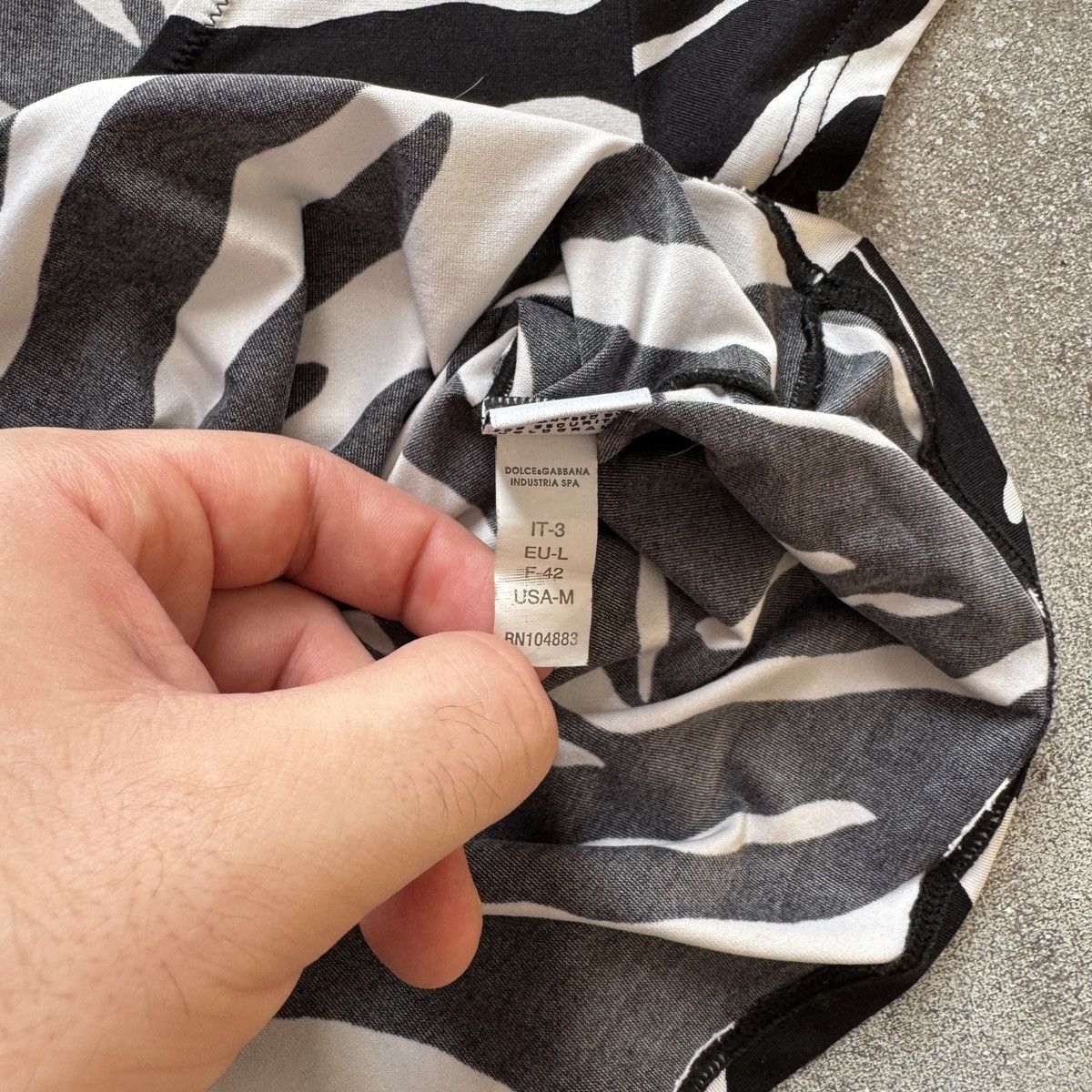 D&G Dolce & Gabbana Vintage Zebra Print Y2K T-Shirt