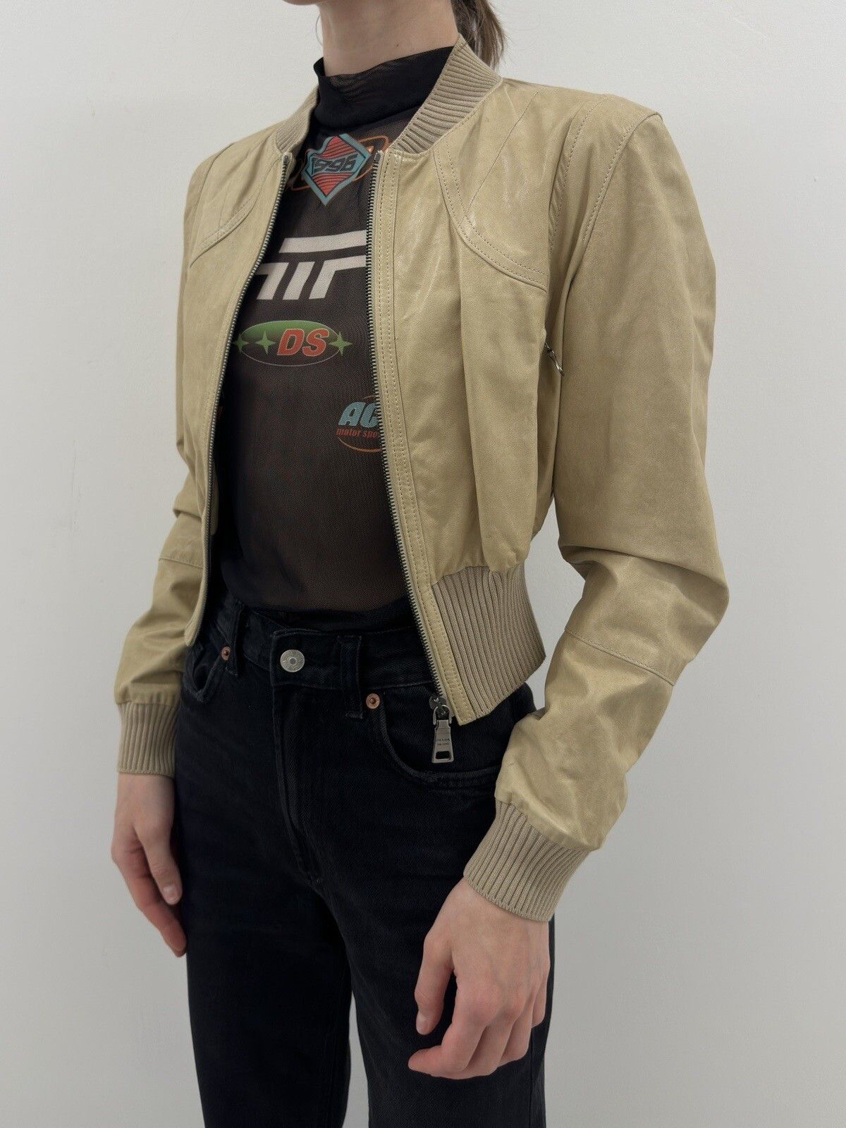 Prada Vintage 2009 Prada Archive Leather Womens Fitted y2k Jacket Size S / US 4 / IT 40 - 6 Thumbnail