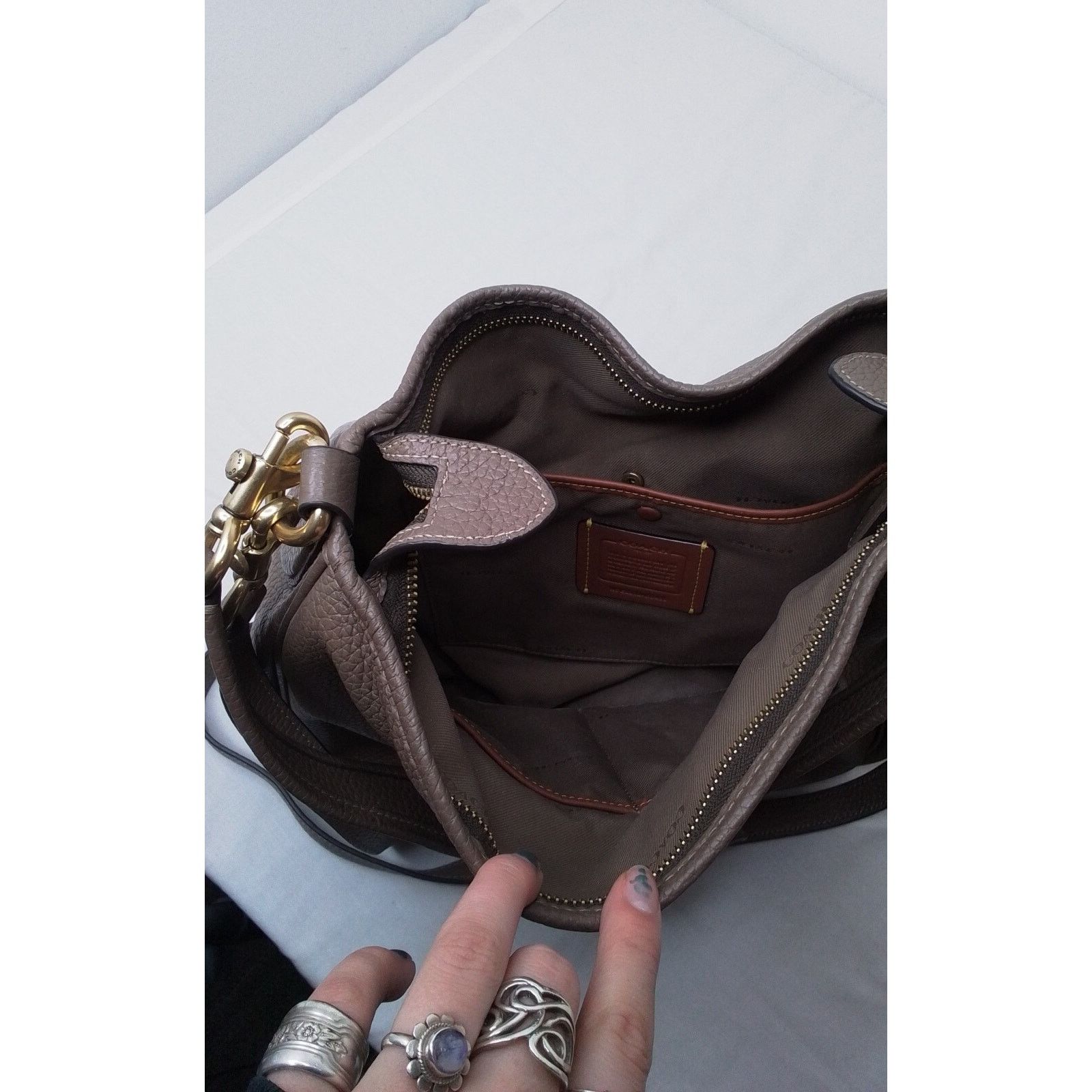 Coach Coach Purse Handbag Brown Leather #J2033 Size ONE SIZE - 15 Thumbnail