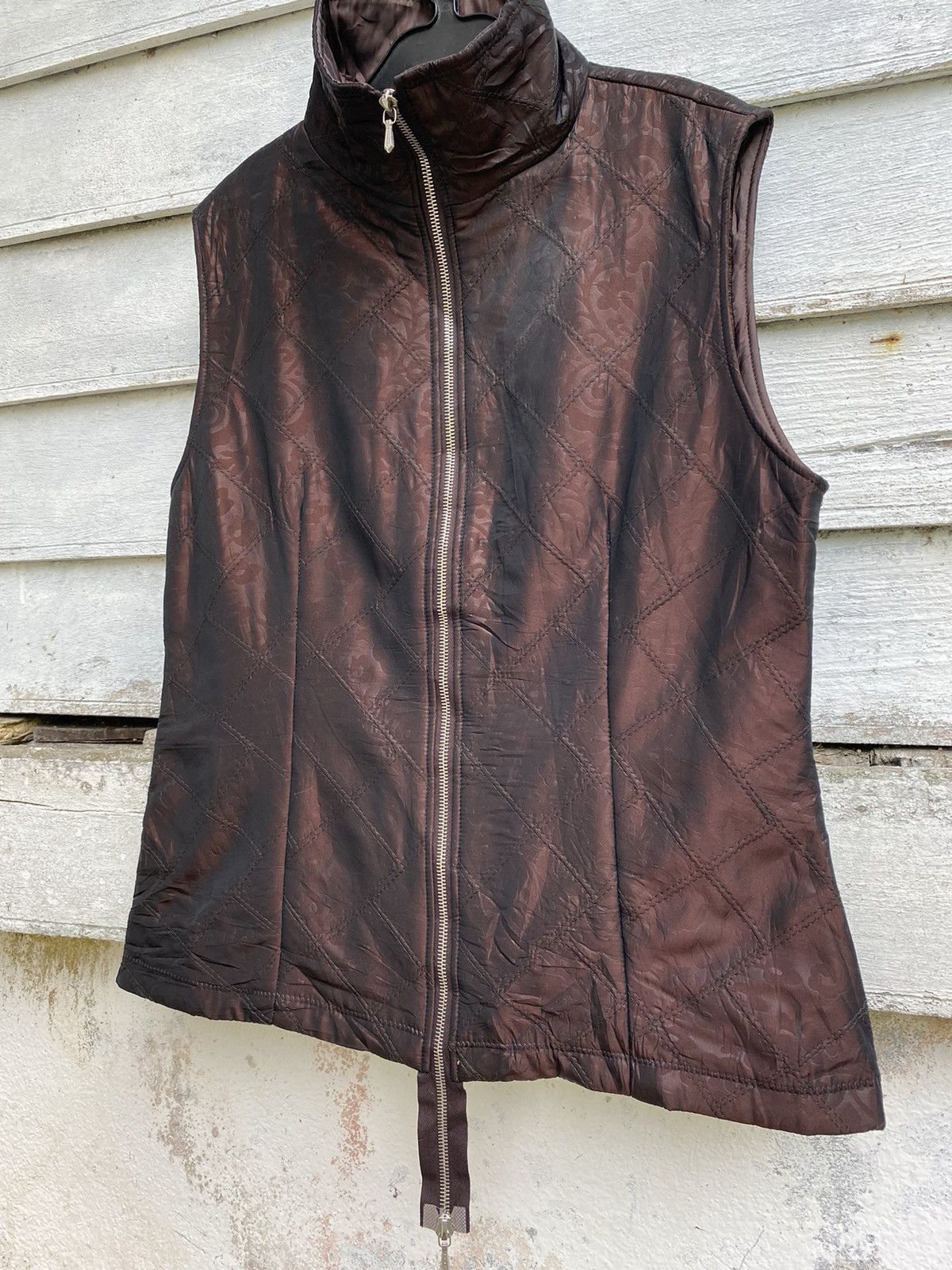 Designer × Japanese Brand Designer Yukiko Hanai Overlength Zipper Embossed Vest Size S / US 4 / IT 40 - 2 Thumbnail