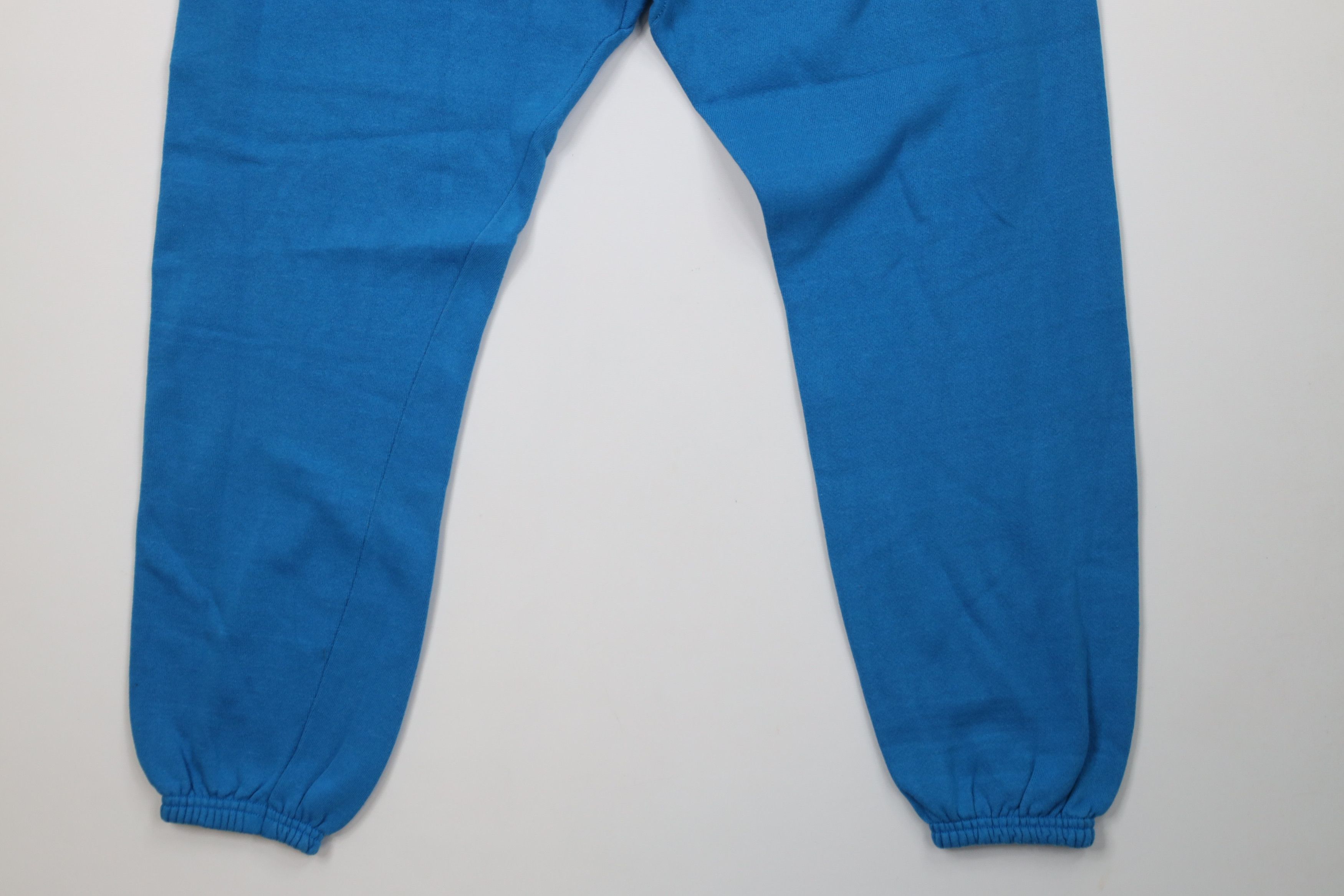 Vintage Vintage 70s 80s Streetwear Sweatpants Joggers Blue USA Size 29" - 4 Thumbnail