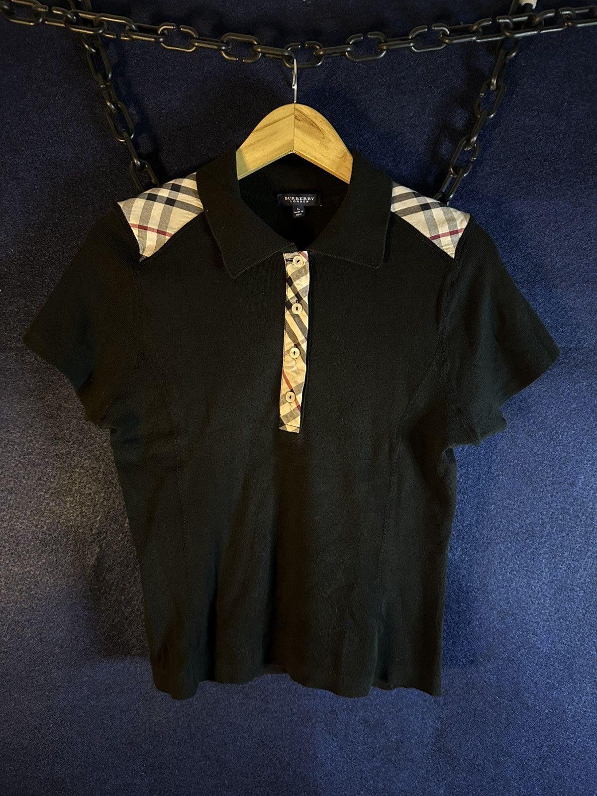 Burberry Burberry London Nova Check Trim Polo Shirt Size M / US 6-8 / IT 42-44 - 1 Thumbnail