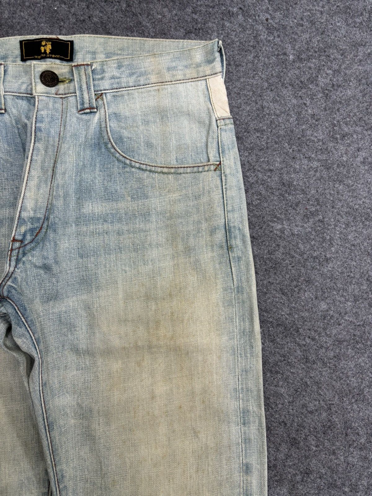 Japanese Brand 💥Denim Art💥ZEN Kyoto Style Japan Faded Floral Denim F569 Size US 30 / EU 46 - 4 Thumbnail