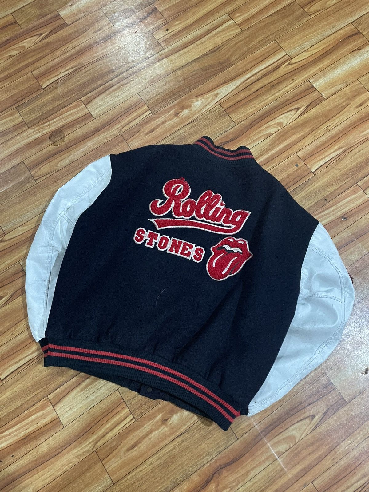 Band Tees × Vintage Vintage Varsity Leather Rollingstones By Brockum Size US L / EU 52-54 / 3 - 5 Thumbnail