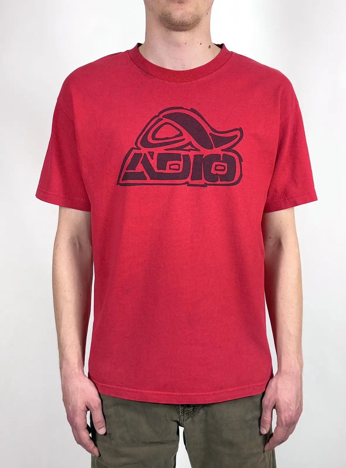Santa Cruz Skateboards × Vintage 90s Vintage Adio Big Logo Faded T-Shirt Tee Y2k Size US L / EU 52-54 / 3 - 1 Thumbnail