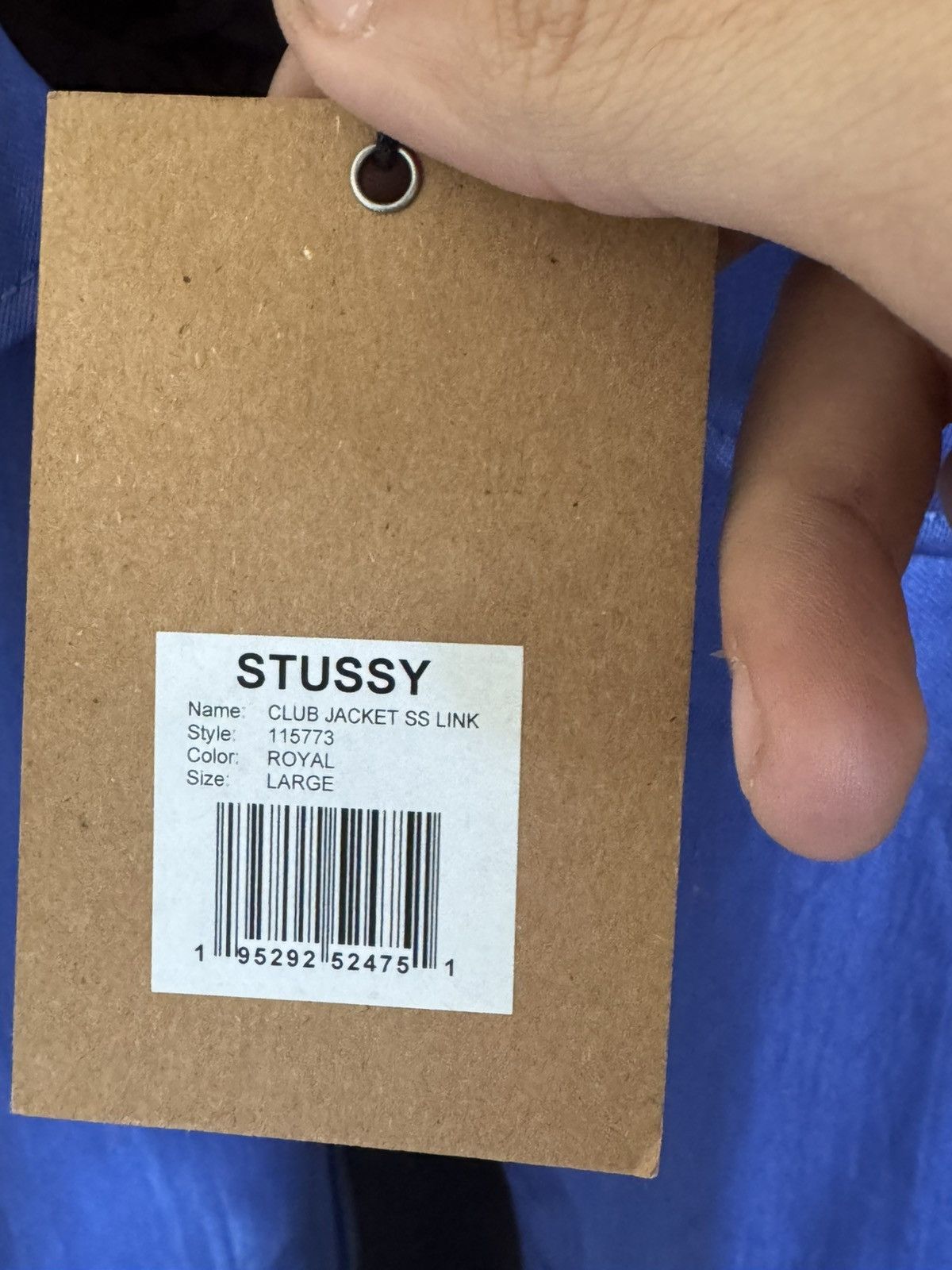 Stussy Classic fit club jacket- Royal blue Size US L / EU 52-54 / 3 - 4 Thumbnail