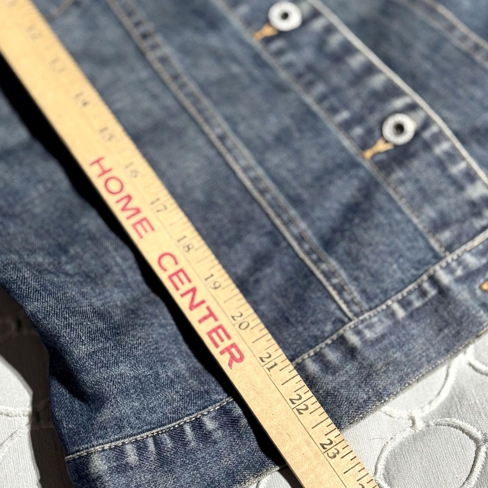 Gap VINTAGE Gap Denim Jacket Womens Large Stretch Jean Classic Trucker Button Up Blue 90s Womens Size 36" / US 14 / IT 50 - 7 Thumbnail