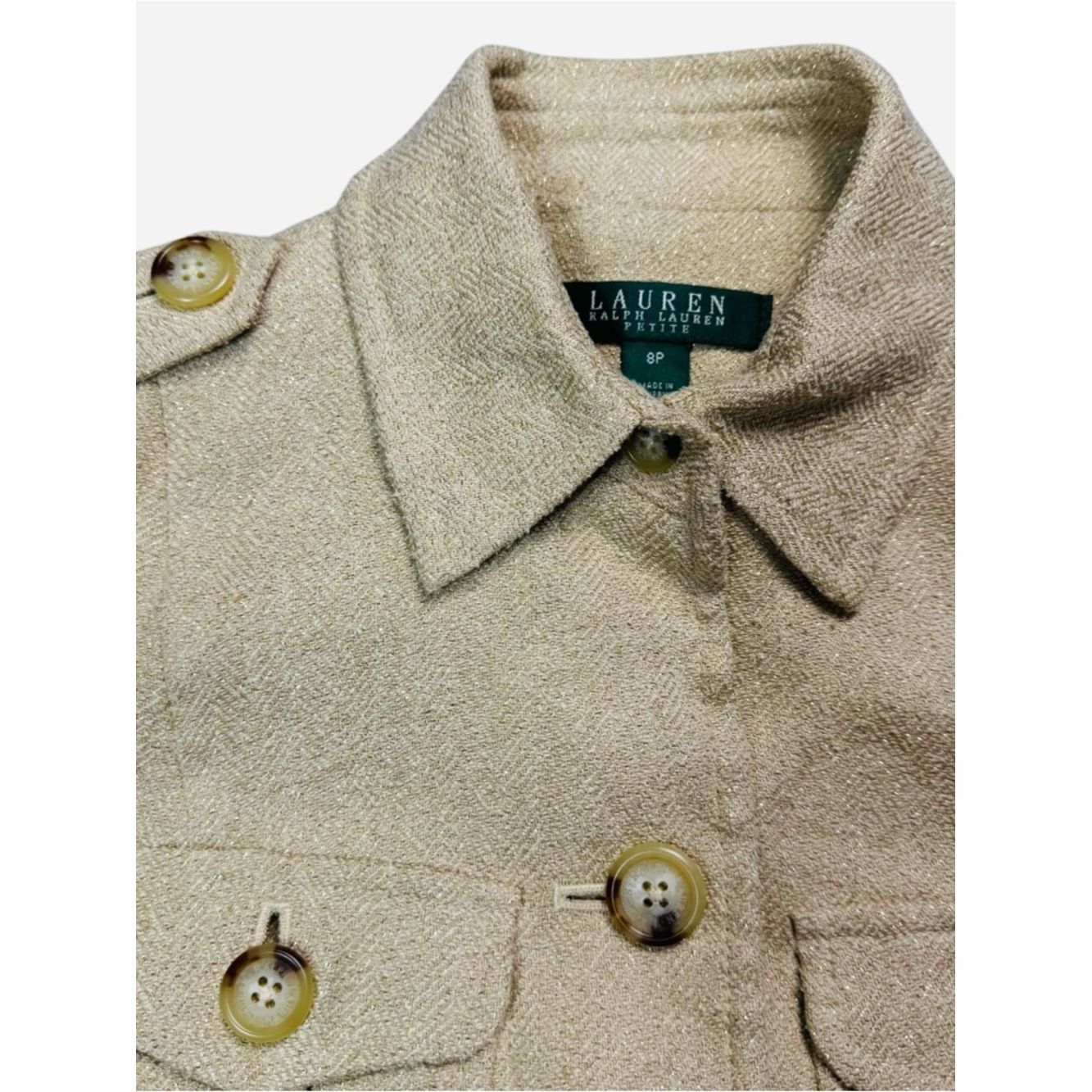 Ralph Lauren NWT New $260 Ralph Lauren Linen Silk Casablanca Tan Gold Ja Size M / US 6-8 / IT 42-44 - 4 Thumbnail