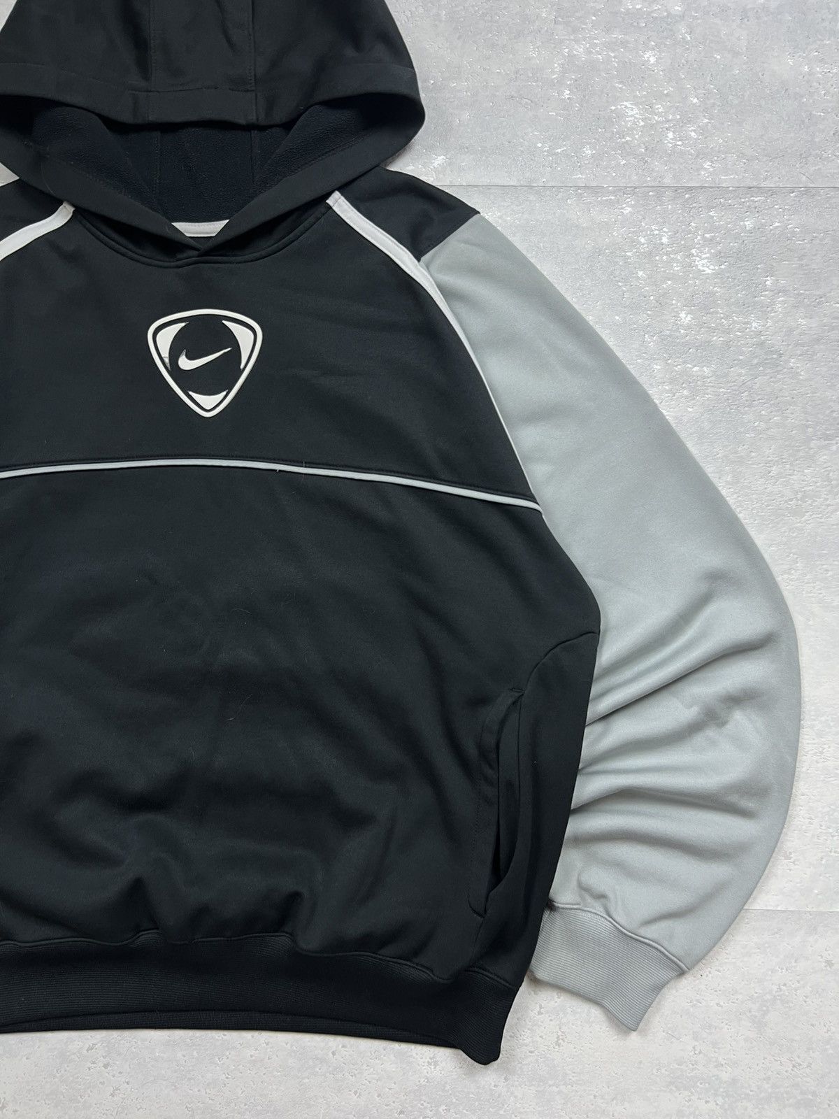 Nike 90s Nike Central Swoosh Vintage Drill Oversized Hoodie Size US M / EU 48-50 / 2 - 3 Thumbnail