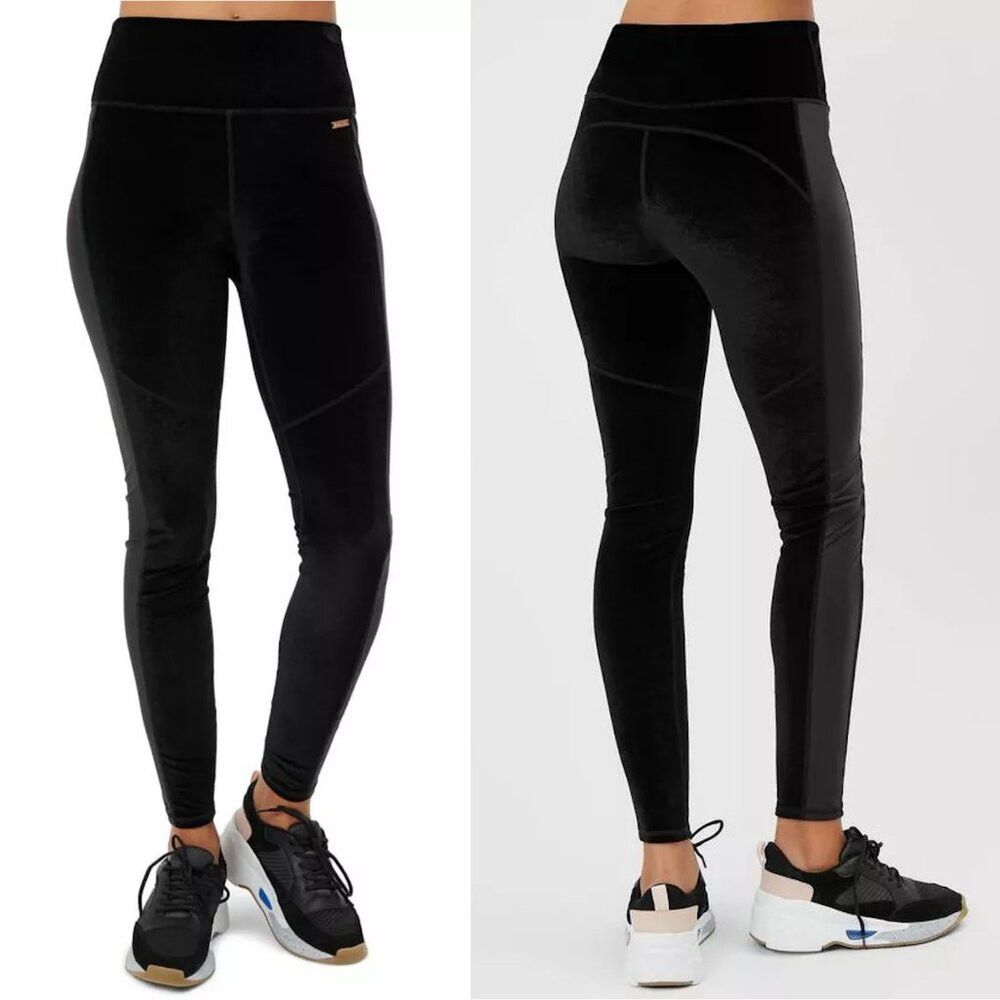 Sweaty Betty Sweaty Betty Velvet Black Leggings Size M Size 32" / US 10 / IT 46 - 1 Thumbnail