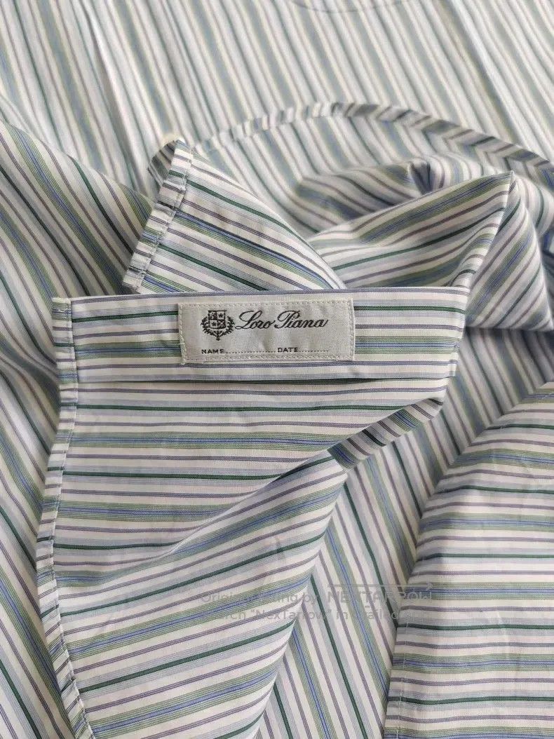 Loro Piana Loro Piana Men's Striped Cotton Shirt. Size US M / EU 48-50 / 2 - 4 Thumbnail