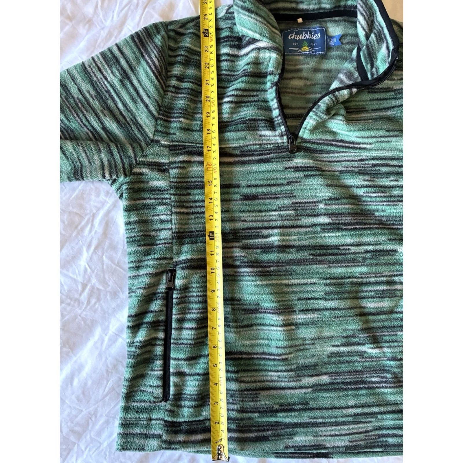 Chubbies Chubbies Geometric Alpine Fleece 1/4 Zip Mock Neck Pullover Mens Medium Multicolor Golf Sweater Size US M / EU 48-50 / 2 - 7 Thumbnail