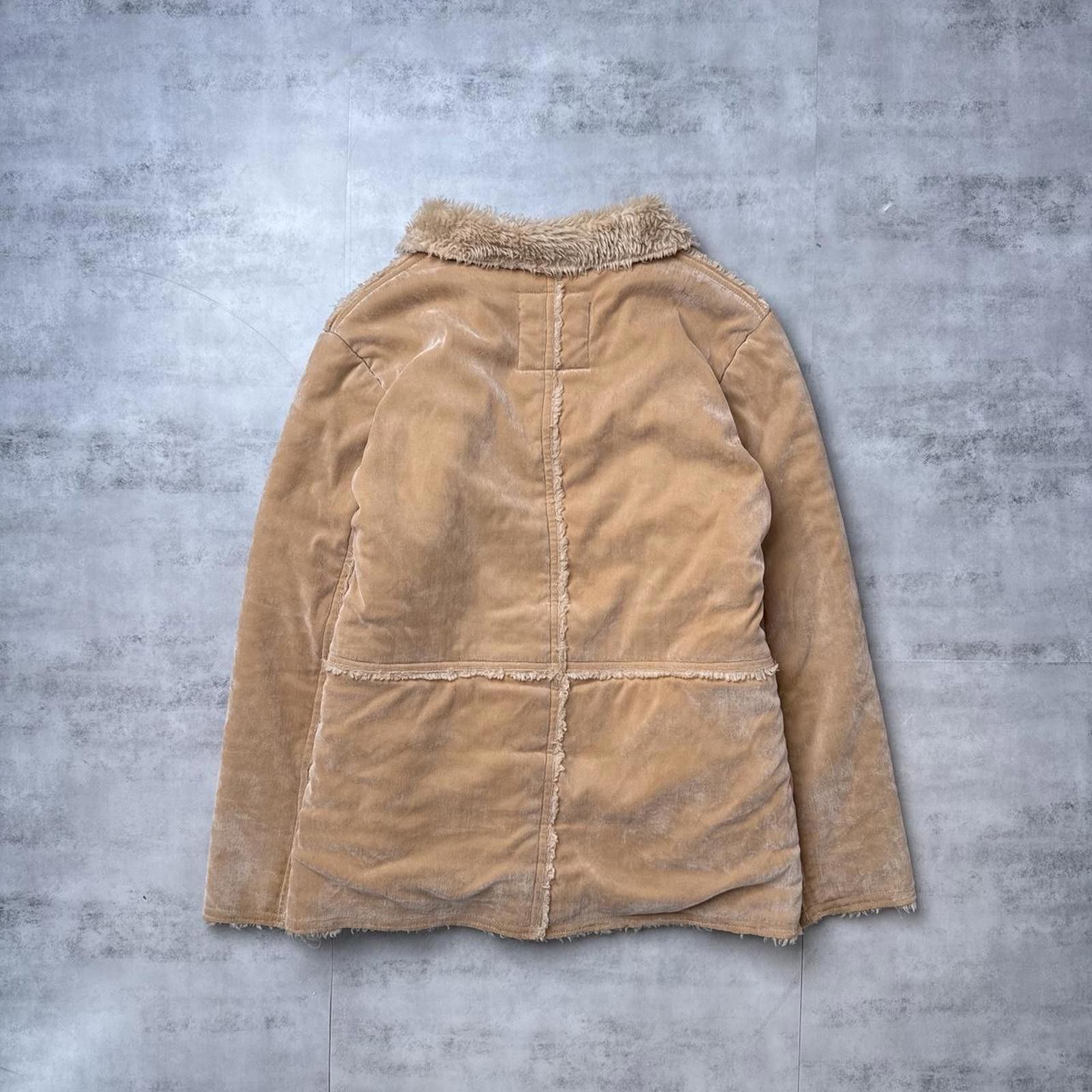 Other Y2K Beige Sixty 7 Faux Suede Outer Jacket Size M / US 6-8 / IT 42-44 - 6 Thumbnail