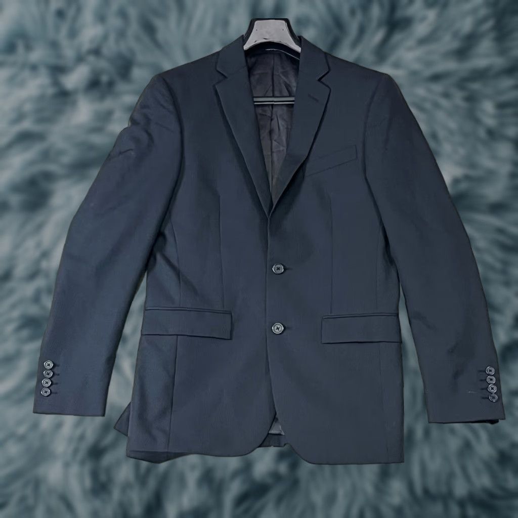 Egara Egara Sport Coat Black 2 Button Double-Vented Slim Fit 36R Men Jacket Coat Regular Length Size US XS / EU 42 / 0 - 1 Thumbnail