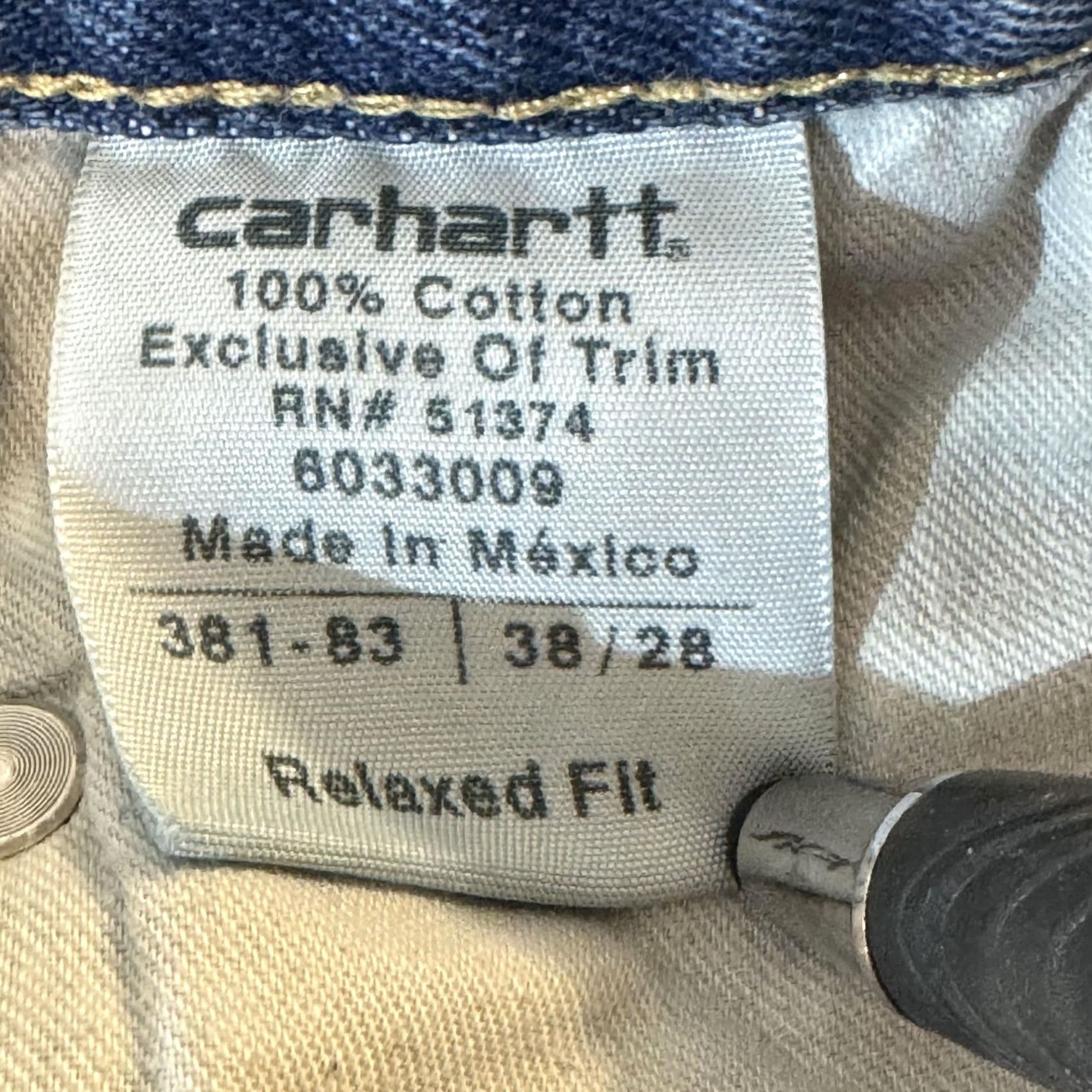 Carhartt VINTAGE Carhartt Jeans Mens 34x32 Blue Relaxed Fit Workwear Denim Pants 34x32 Mens Regular Blue Carhartt 381-83 Size US 34 / EU 50 - 6 Thumbnail