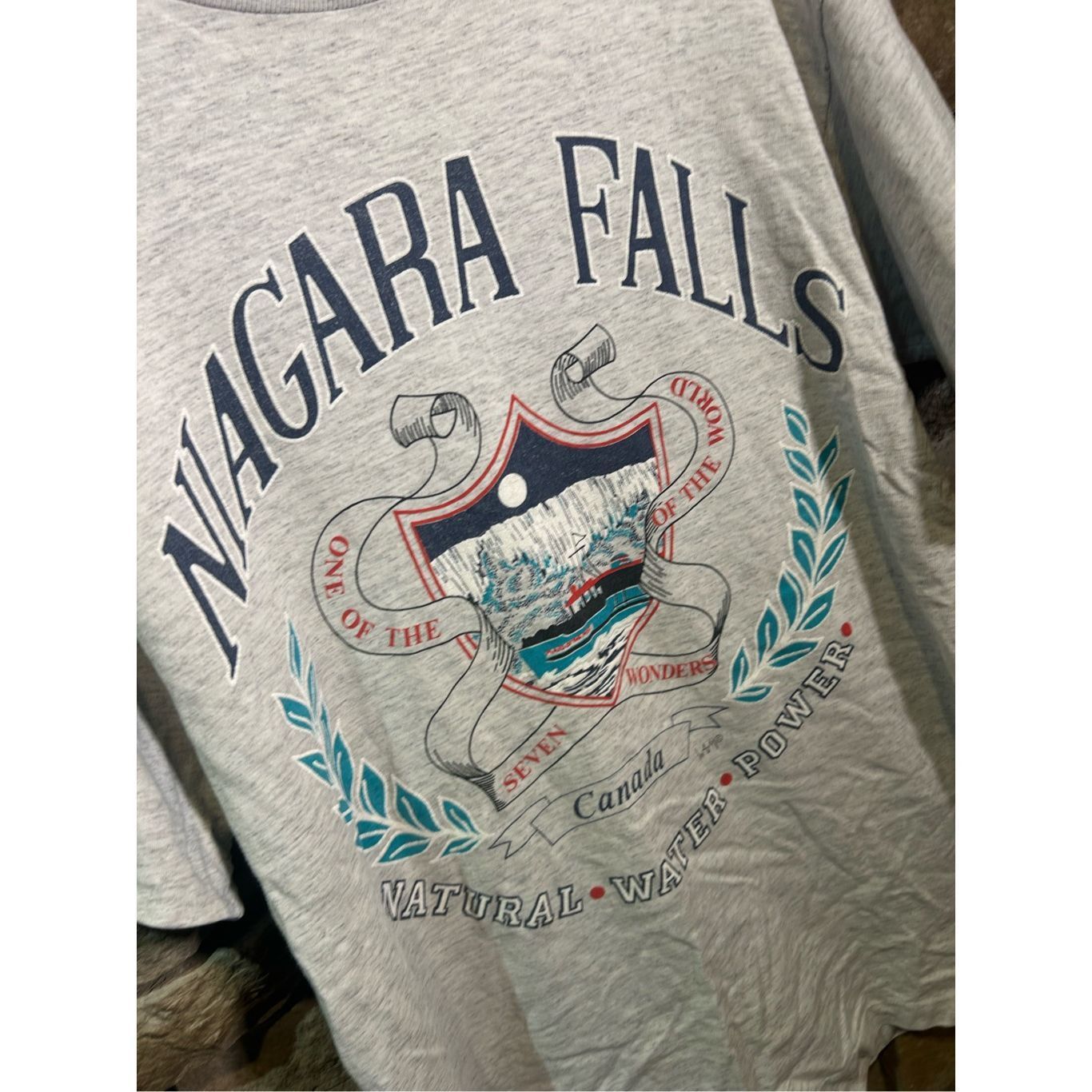 Vintage Size L - vintage 1990s Niagara Falls two tone T-shirt, tourist nature ￼ Size US L / EU 52-54 / 3 - 2 Thumbnail