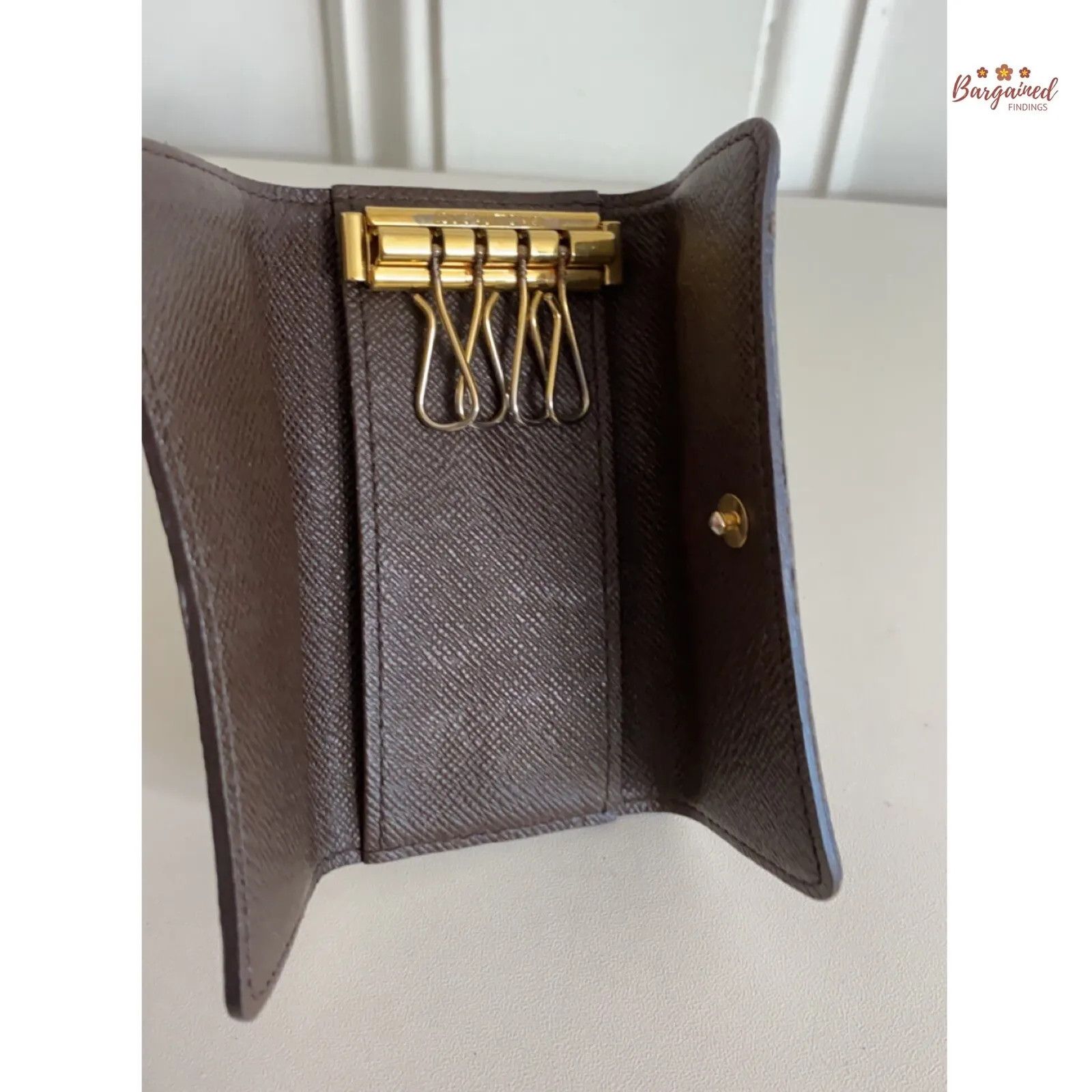 Louis Vuitton Louis Vuitton Damier Ebene Canvas Leather 4 Key Holder Size ONE SIZE - 3 Thumbnail