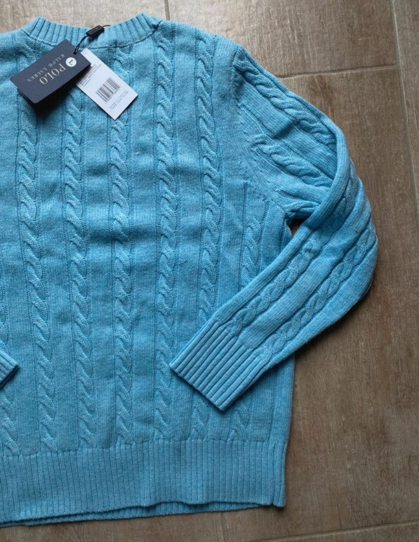 Polo Ralph Lauren Ralph Lauren Sweater mit Zopfmuster in Hellblau | Größe L Size US L / EU 52-54 / 3 - 8 Thumbnail