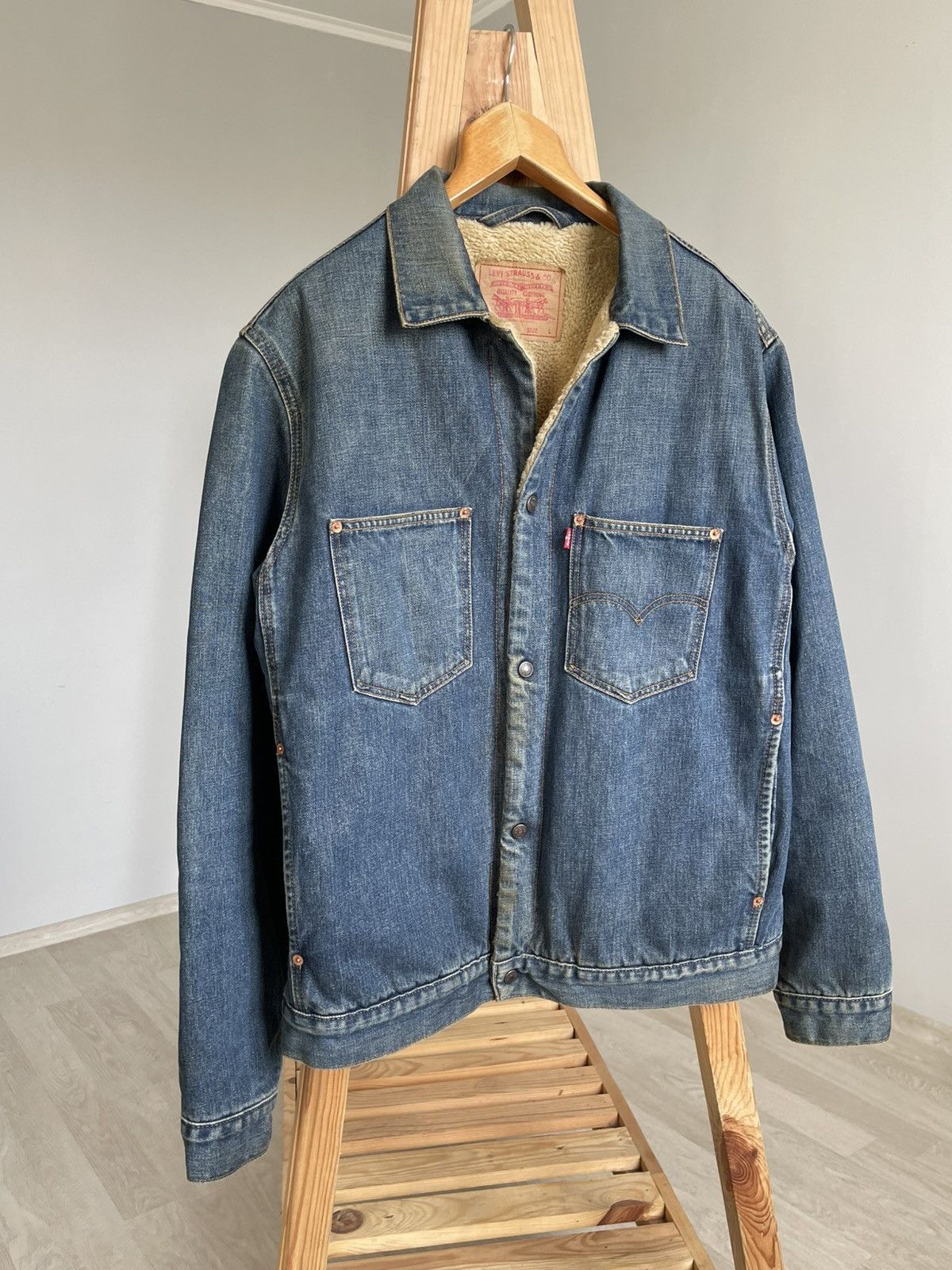 Levi's Vintage Levi's Fur Lined Denim Sherpa Trucker Jacket 71511 Size US L / EU 52-54 / 3 - 2 Thumbnail