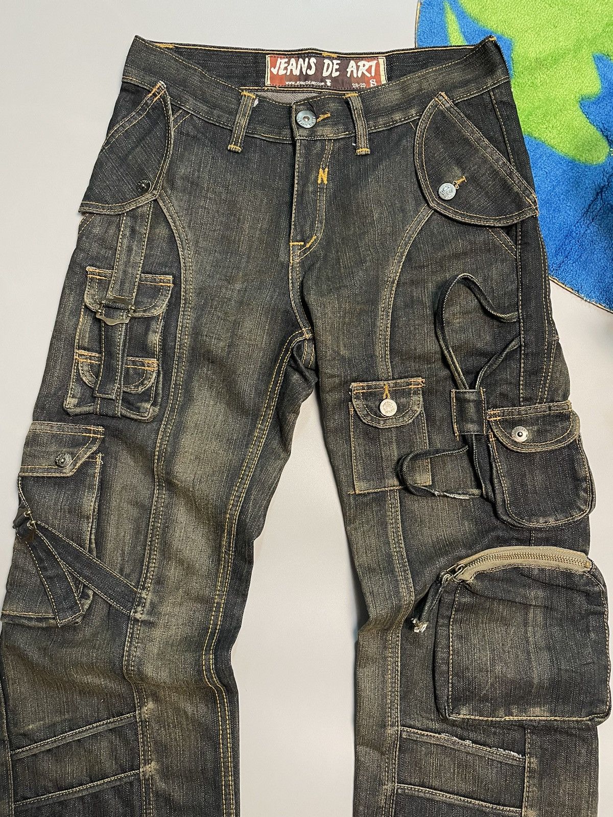 Seditionaries Multi Pocket Jeans De Art Denim Size US 29 - 3 Thumbnail