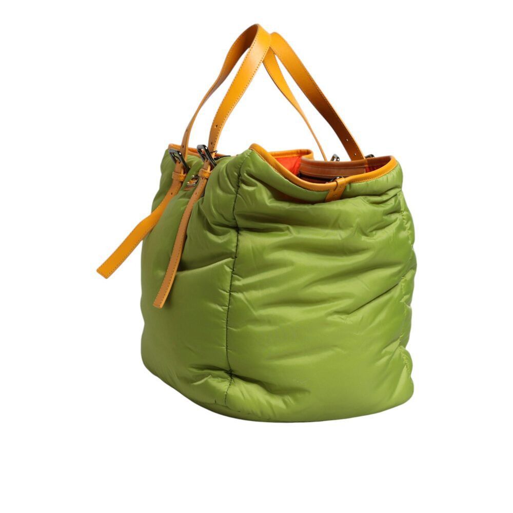 Dolce & Gabbana Dolce & Gabbana Green Nylon Padded Logo Plaque Tote Crossbod Size ONE SIZE - 3 Thumbnail