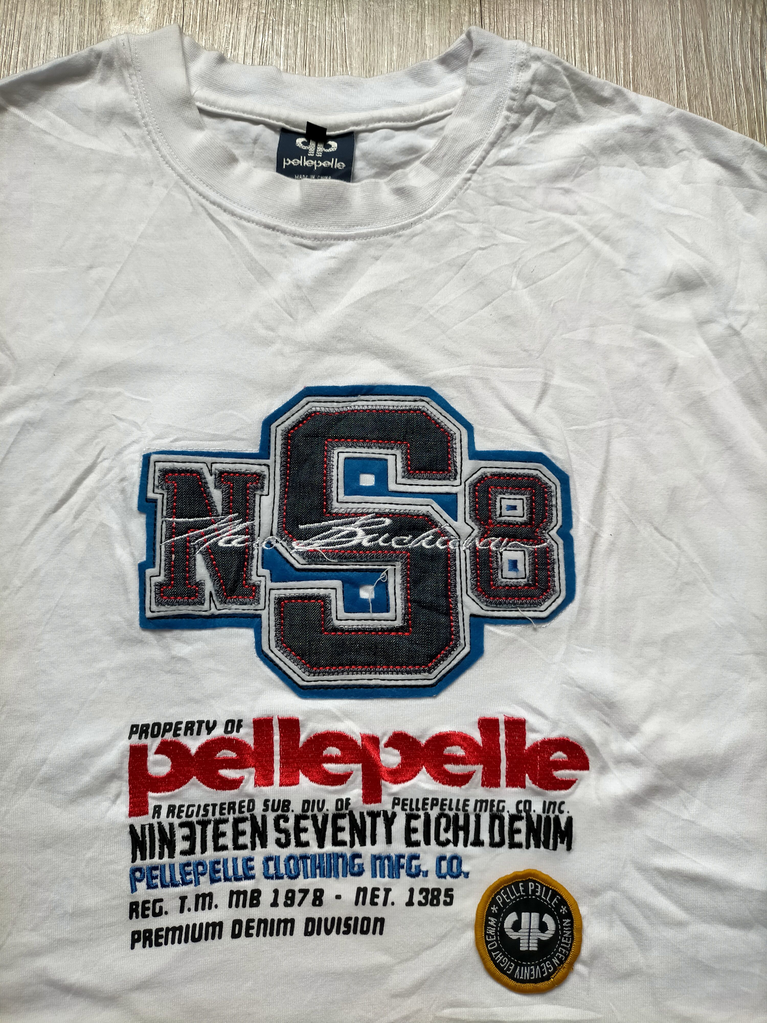Pelle Pelle Pelle Pelle Embroidered Spell out White tee XL Size US XL / EU 56 / 4 - 4 Thumbnail