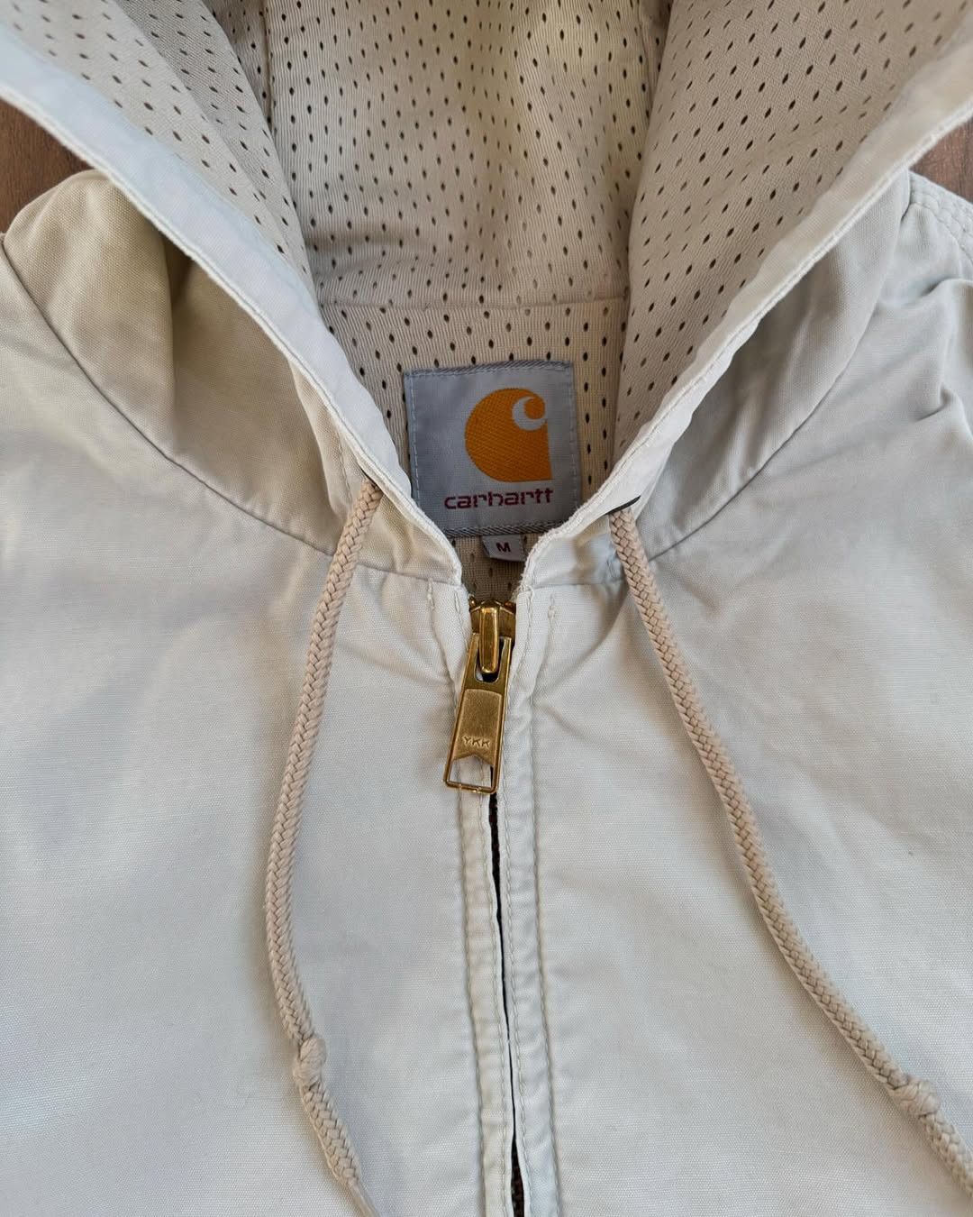 Carhartt × Vintage Vintage Carhartt Active Wear White Denim Jacket Size US M / EU 48-50 / 2 - 4 Thumbnail