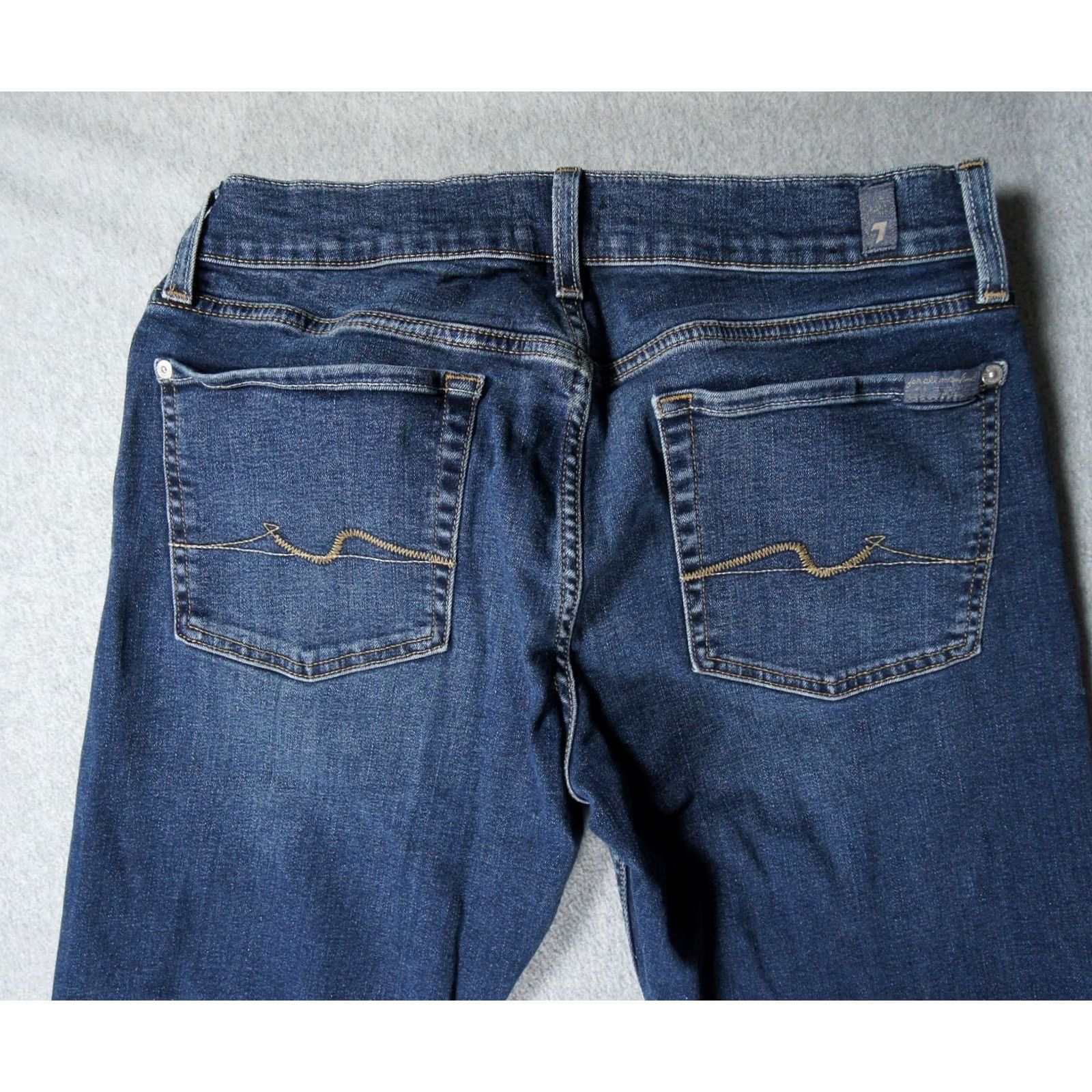 7 For All Mankind 7 for all Mankind Jeans Mens 32x28 Blue Denim Slimmy Stretch Casual Adult Size US 32 / EU 48 - 6 Thumbnail