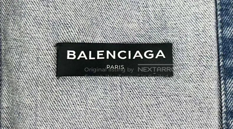 Balenciaga Balenciaga Washed Denim Jacket with Logo. Size US M / EU 48-50 / 2 - 5 Thumbnail
