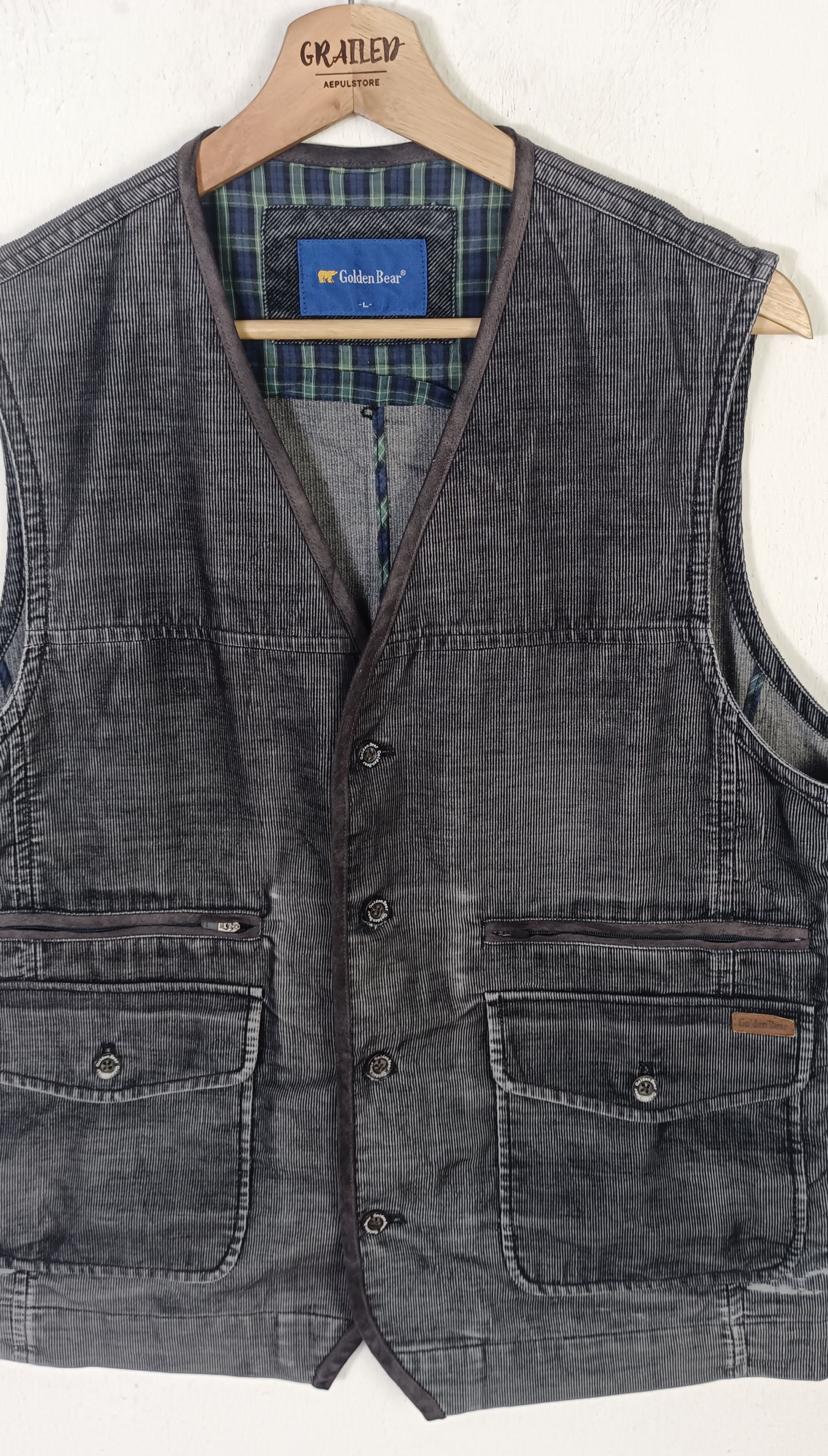 Golden Bear Golden Bear Coduroy Denim Flannel Linned Overvest Size US M / EU 48-50 / 2 - 3 Thumbnail
