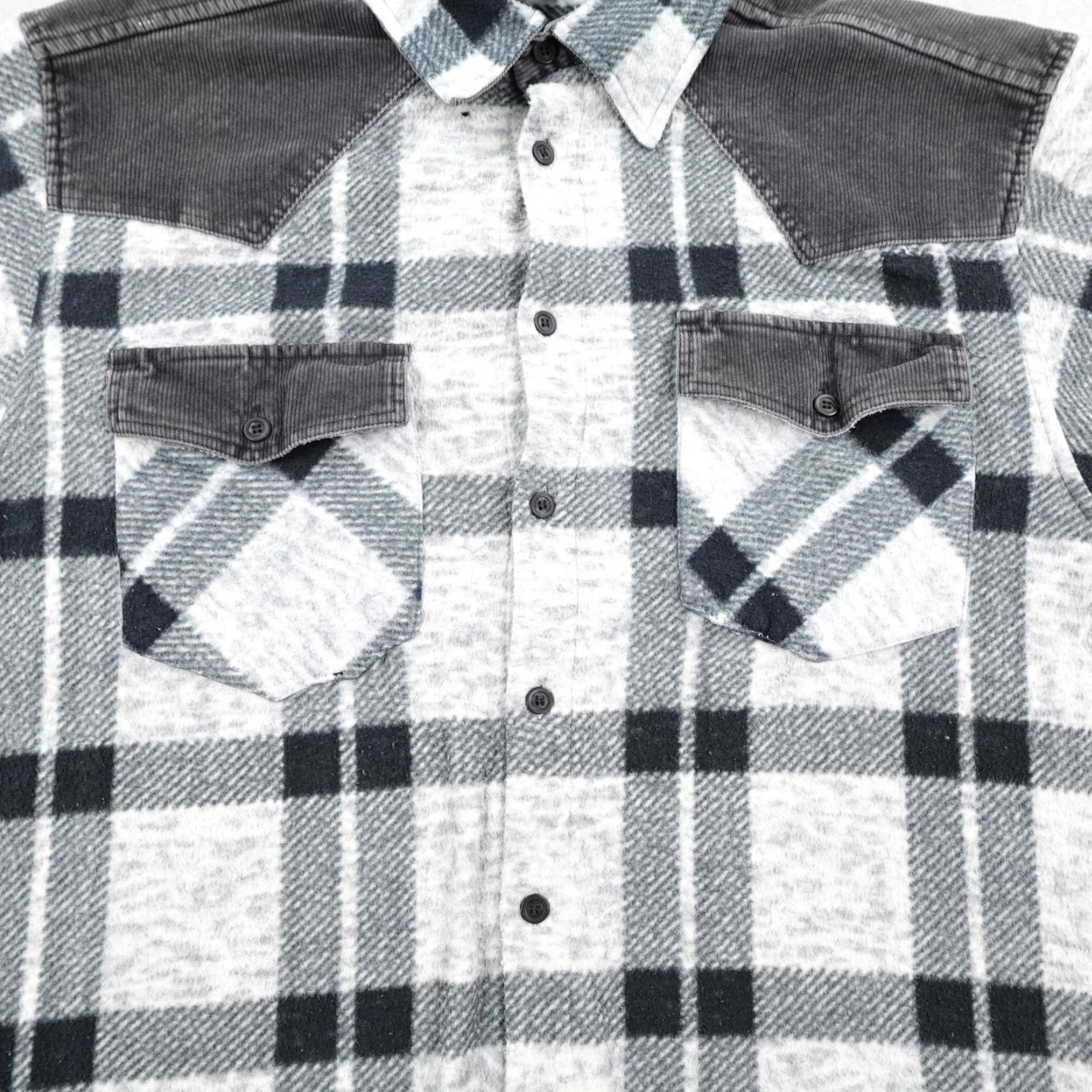 Vintage VINTAGE LAG Apparel Shirt Mens Large Gray Plaid Wool Flannel Western Button-Up Pocketed 90s Mens Size US L / EU 52-54 / 3 - 3 Thumbnail