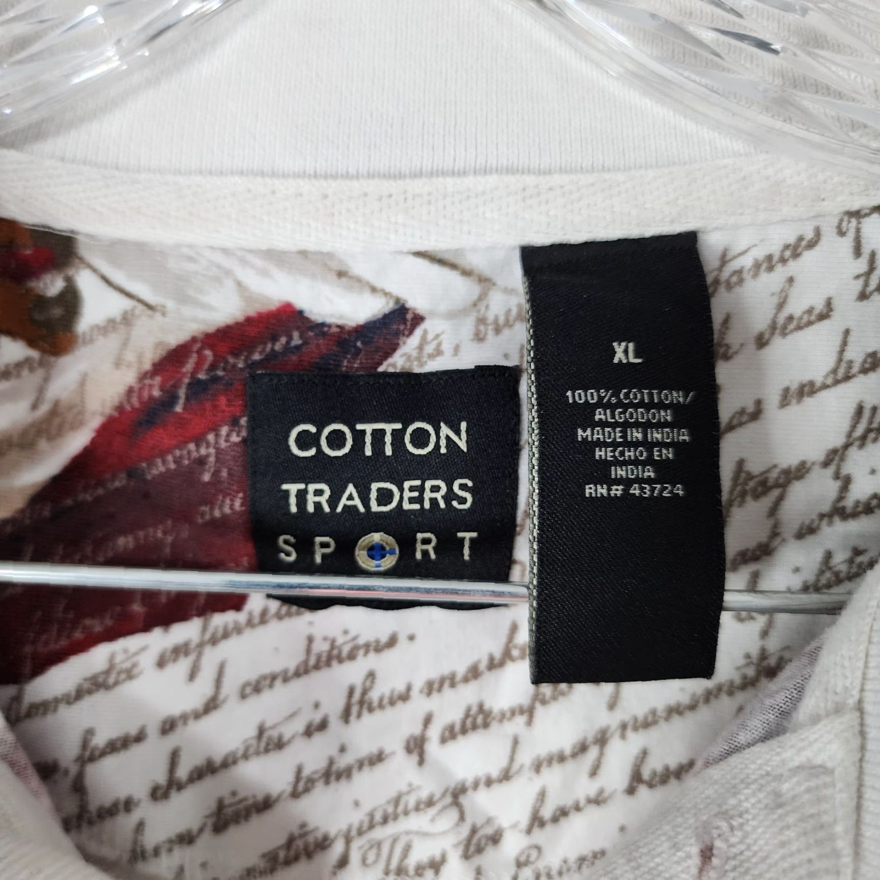 Cotton Traders COTTON TRADERS Sports Polo Shirt Mens XL Red White Blue Short Sleeve Size US XL / EU 56 / 4 - 5 Thumbnail