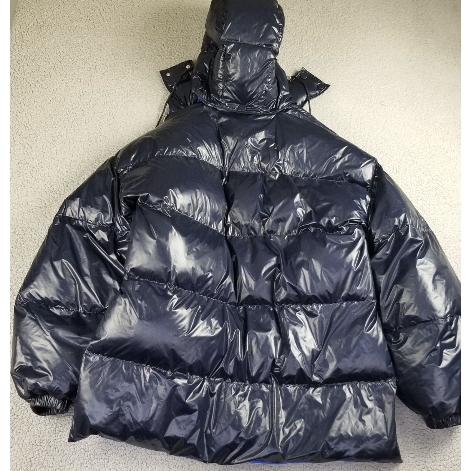 Alexander McQueen VINTAGE Alexander McQueen Puffer Jacket Men Size 42 Hooded High-Low Nylon Navy Designer Size US XS / EU 42 / 0 - 7 Thumbnail