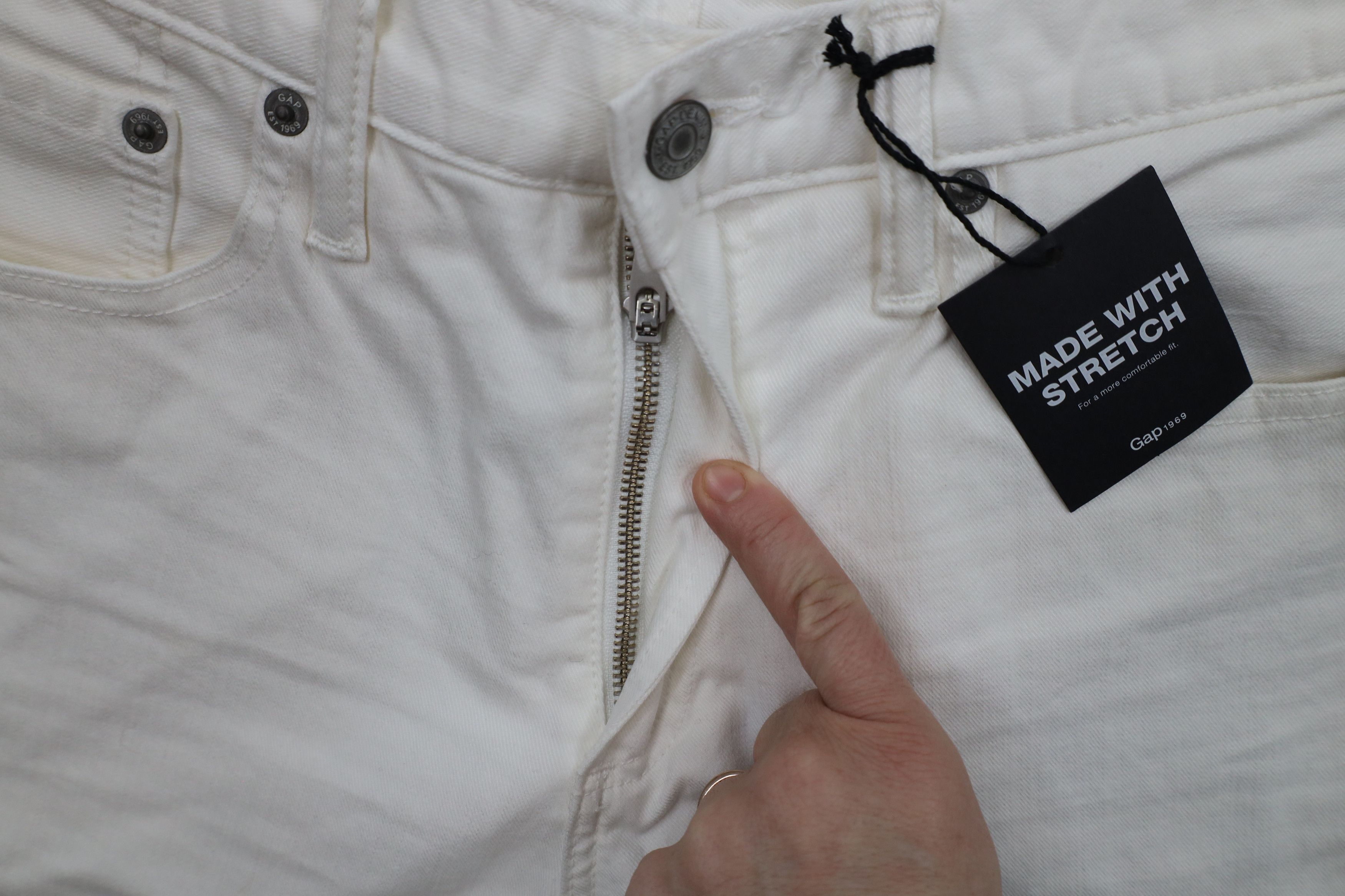 Gap × Vintage Deadstock Vintage Y2K Gap Fit Stretch Denim Jeans White Size US 33 - 10 Thumbnail