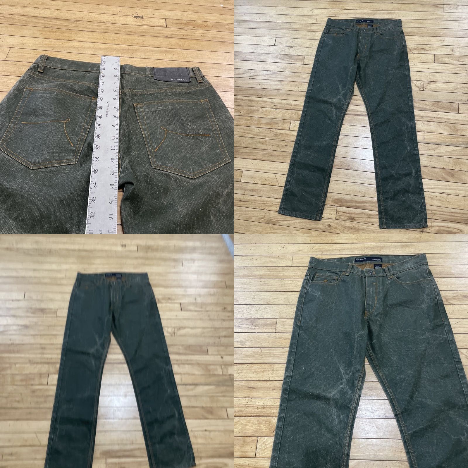 Rocawear ROCAWEAR Jeans Men 36 Gray Green Y2K Streetwear Straight Hip Hop Rock Denim Jeans 5-Pocket Size US 36 / EU 52 - 9 Thumbnail