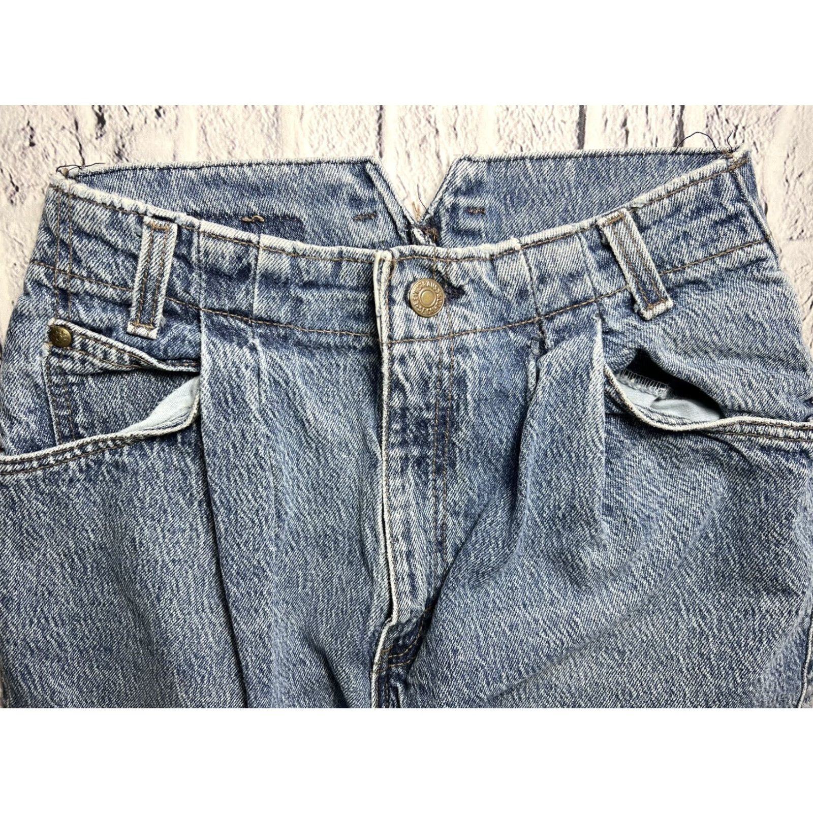Levi's VINTAGE Levi's 573 Jeans Women High Waist Pleated Front 9 Blue Denim Tapered Jeans Womens Size 30" / US 8 / IT 44 - 3 Thumbnail