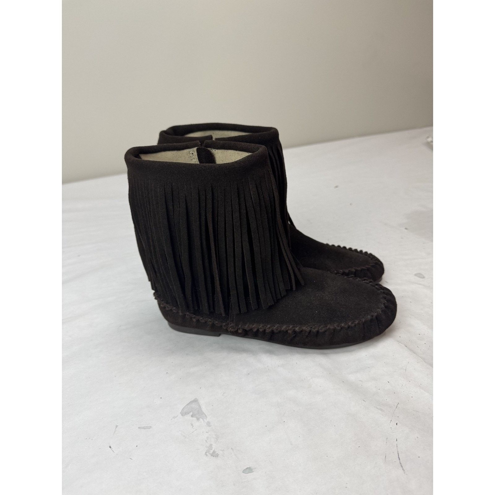Gap Gap Women's Brown Suede Fringe Moccasin Ankle Boots Boho 7 Size US 7 / IT 37 - 2 Thumbnail