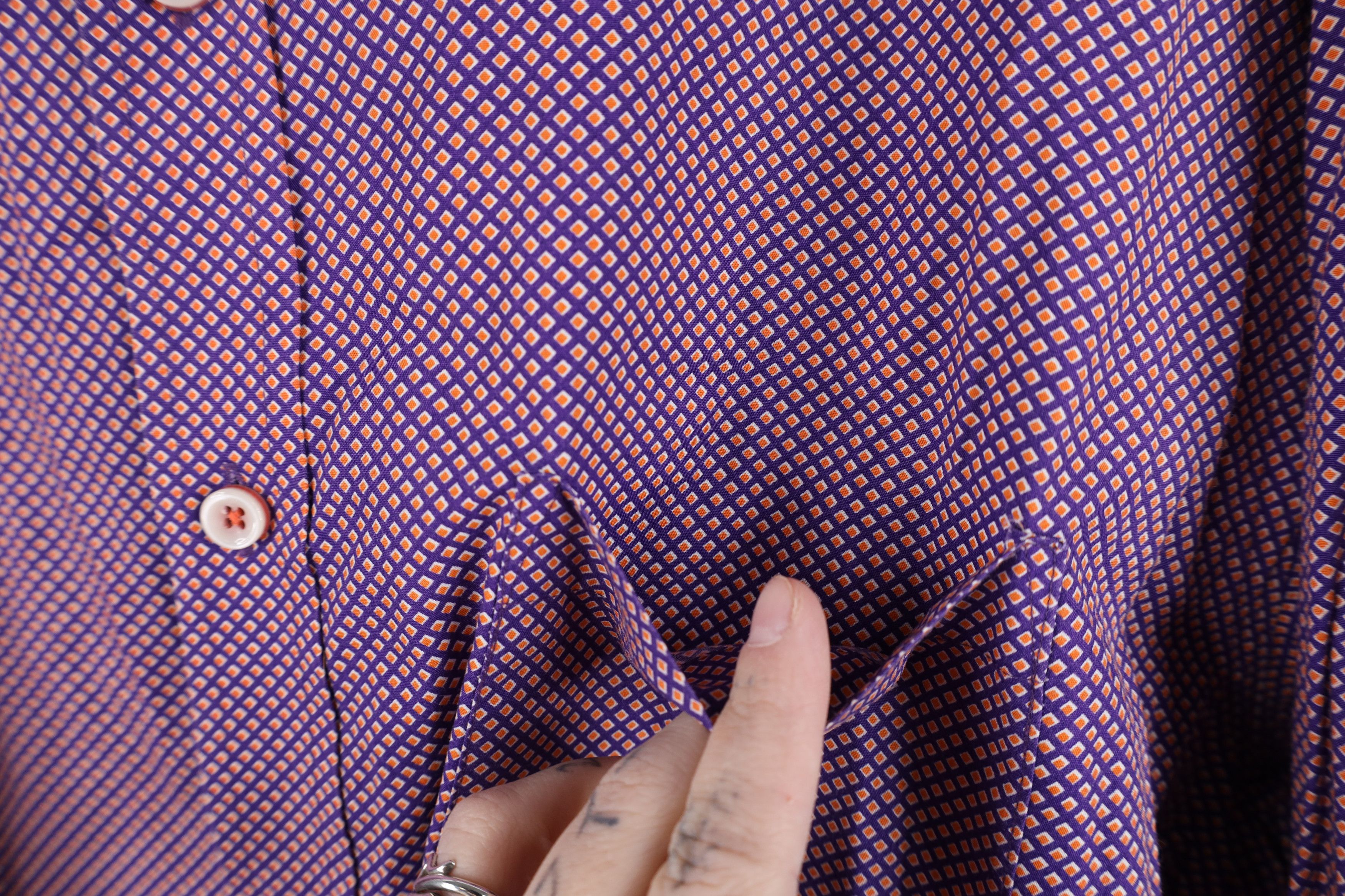 Johnston & Murphy Johnston & Murphy Diamond Collared Button Shirt Cotton Size US XL / EU 56 / 4 - 5 Thumbnail