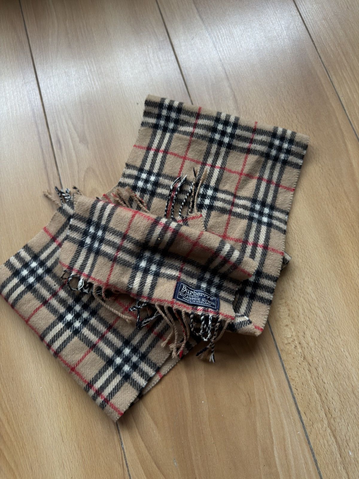 Burberry Burberrys vintage nova check plated scarf wool cashmere Size ONE SIZE - 1 Thumbnail